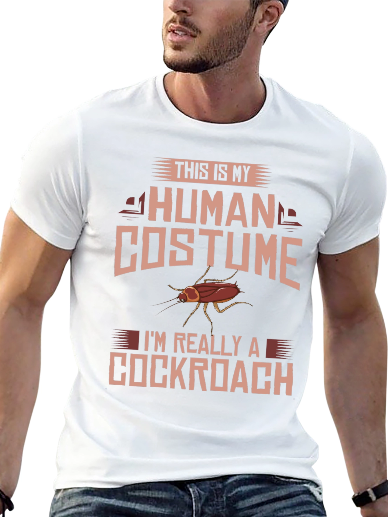 Black Human Costume Cockroach T-Shirt view 13