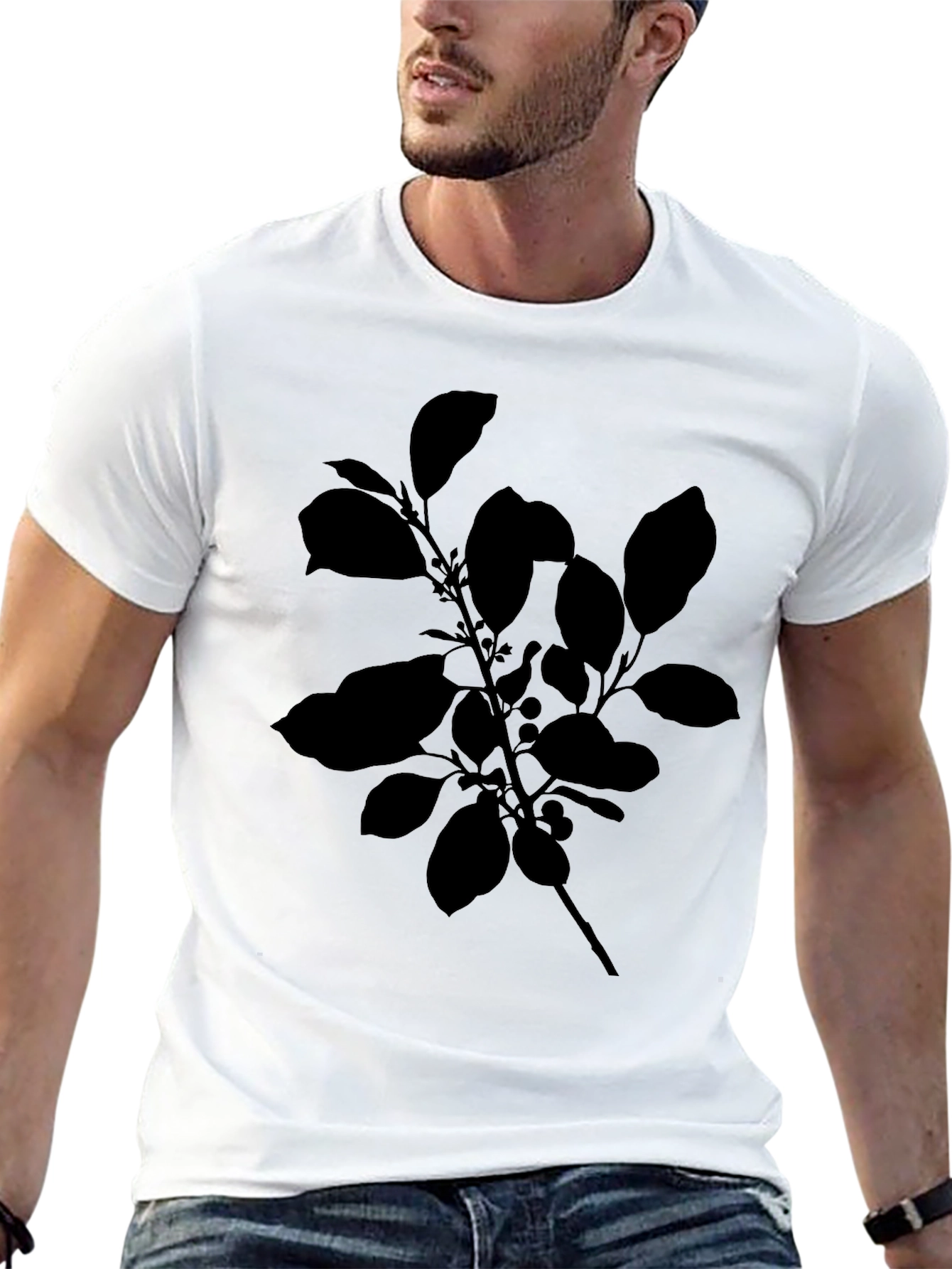 Botanical Silhouette Black T-Shirt - 13