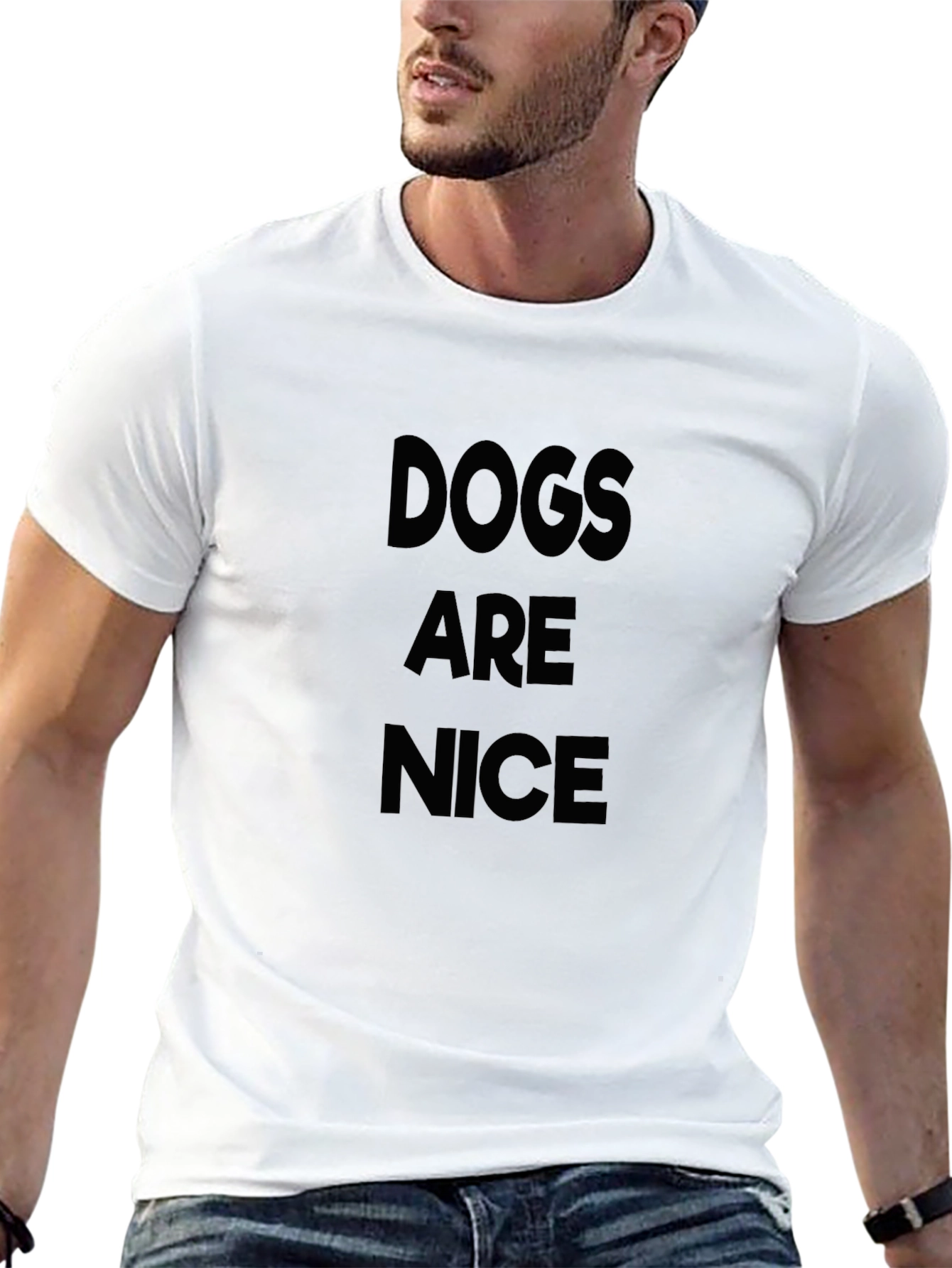 Black Dogs Are Nice Black Graphic T-Shirt view 13