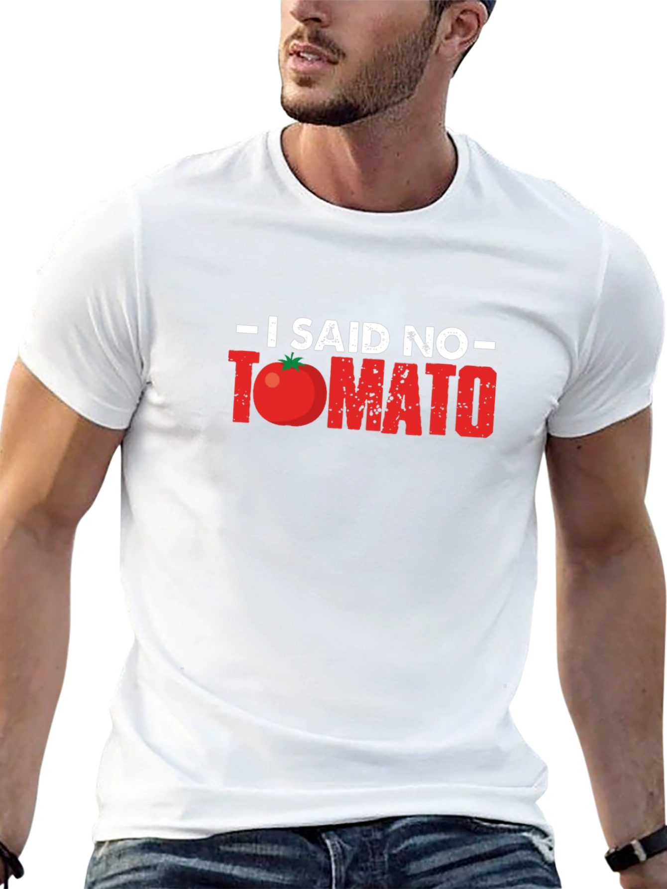 Black I Said No Tomato Graphic T-Shirt view 13