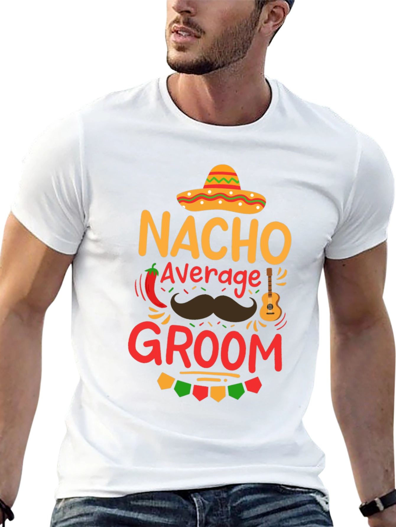 Black Nacho Average Groom Graphic Tee view 13