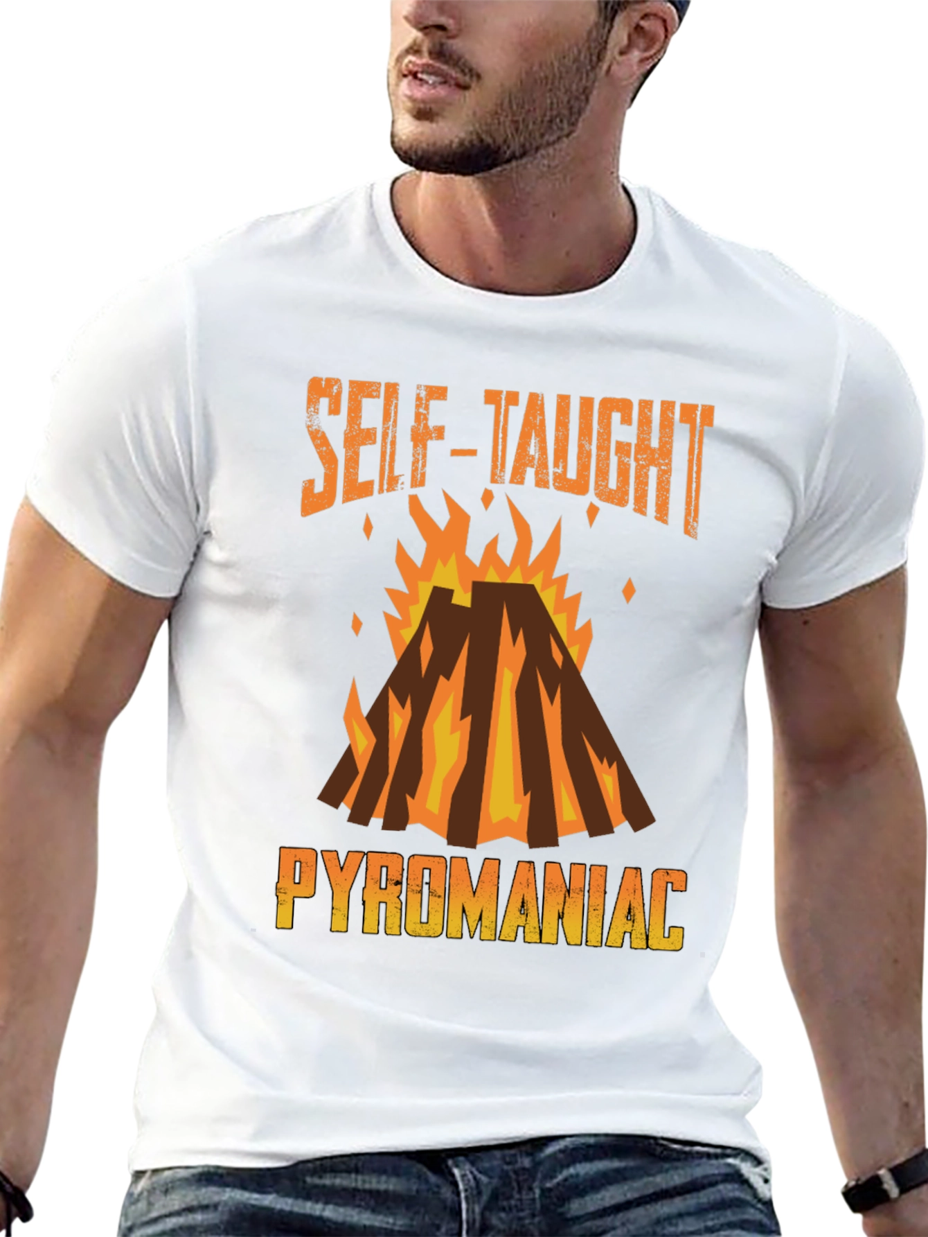 Black Self-Taught Pyromaniac Graphic Tee view 13