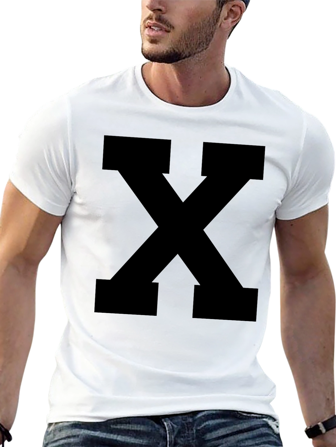 Black Bold Black "X" Graphic Tee - Casual Style view 13