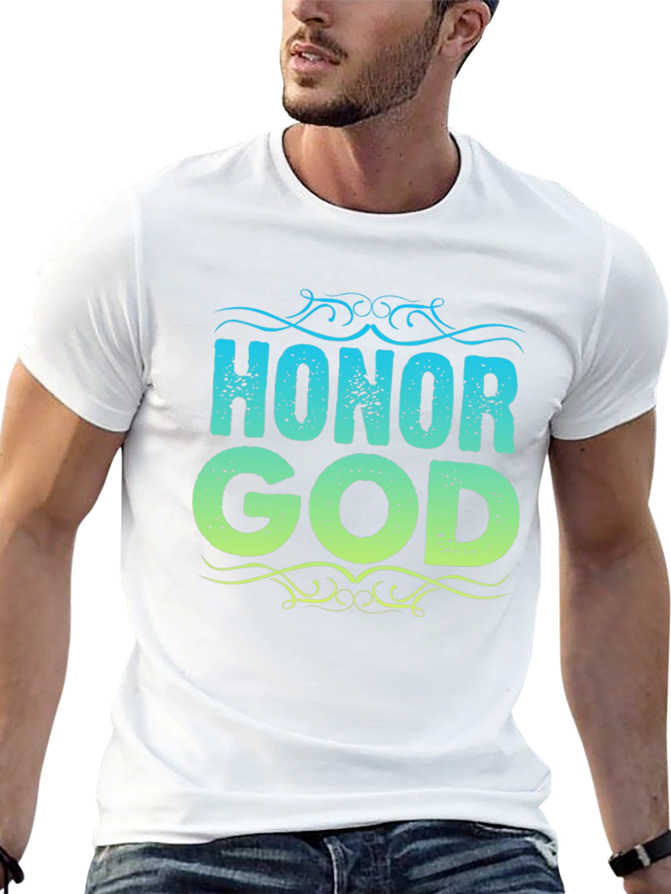 Honor God Graphic Tee - Stylish Christian Apparel - 13