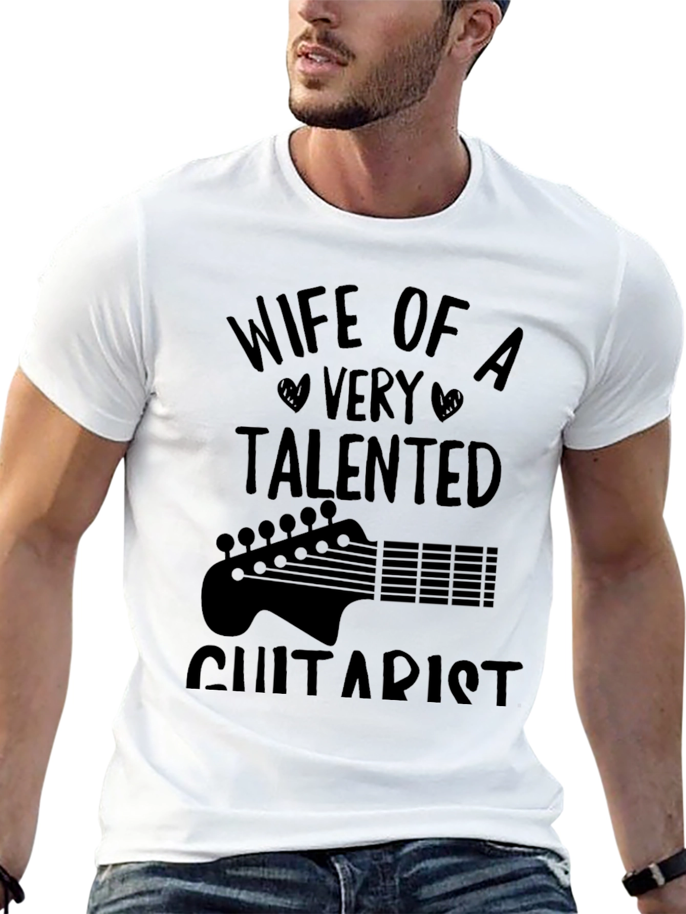 Black Wife of a Talented Guitarist Black T-Shirt view 13