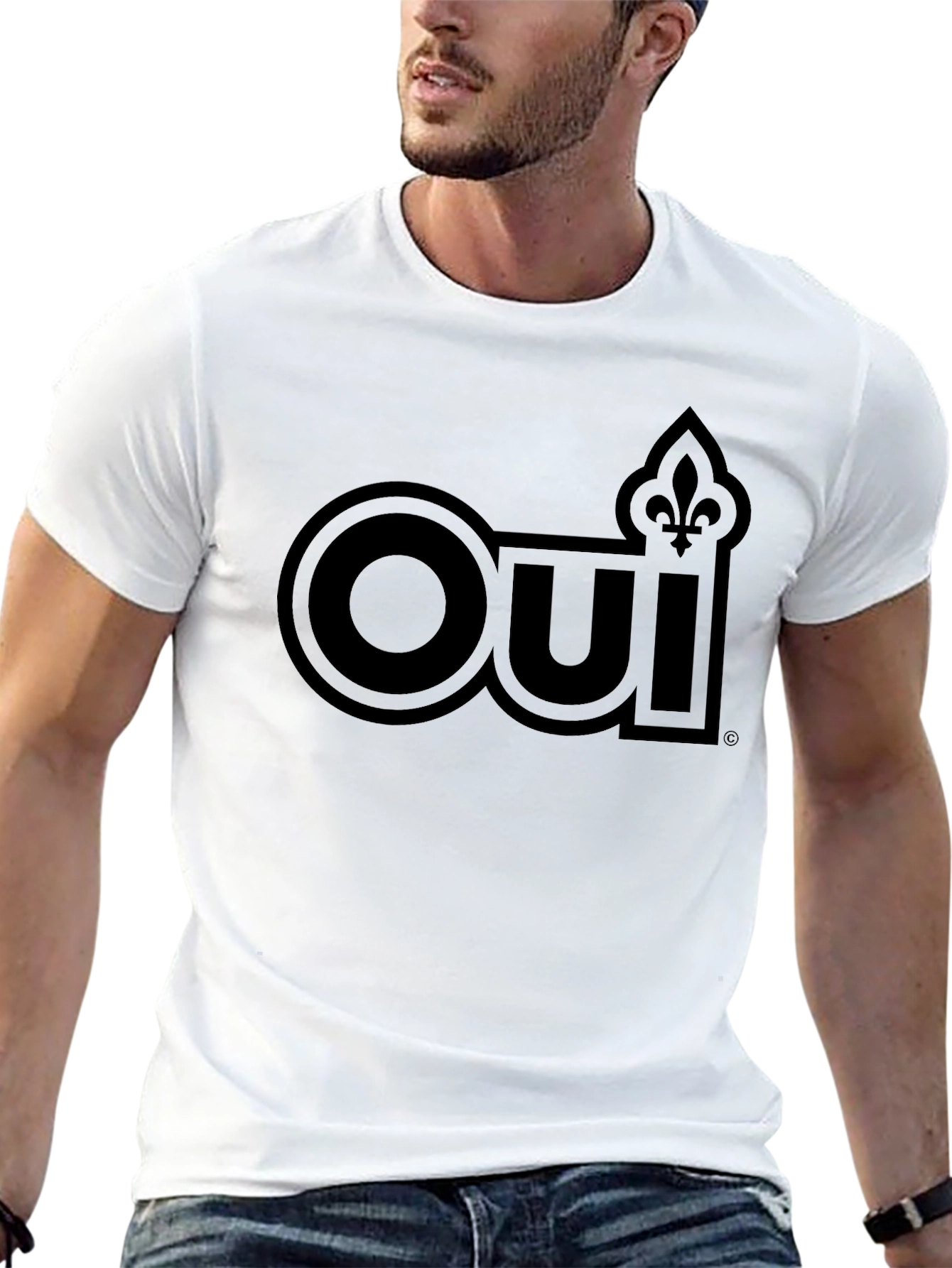 Black Oui Graphic T-Shirt - Stylish Black Tee view 13