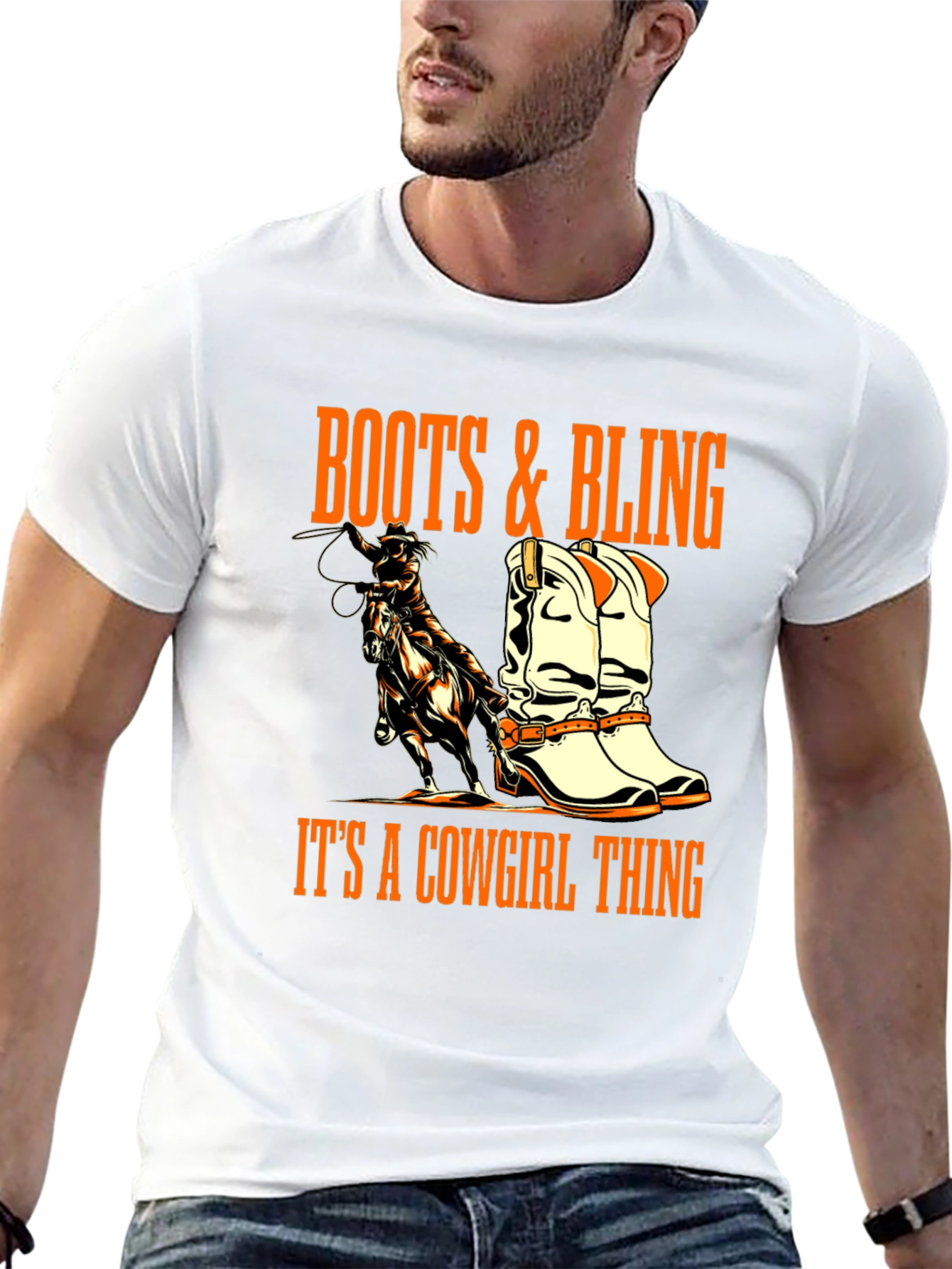 Black Boots & Bling Cowgirl T-Shirt view 13