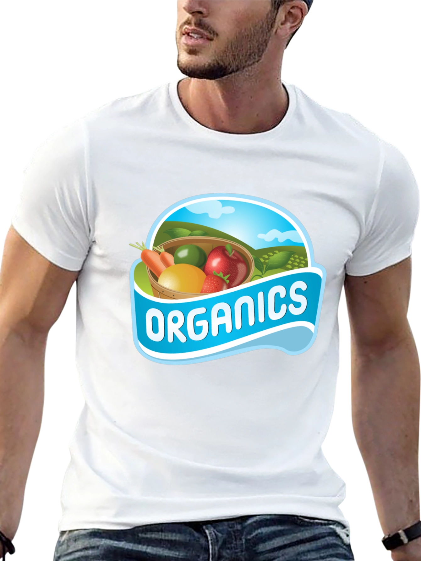 Black Organic Produce T-Shirt - Farm Fresh Style view 13