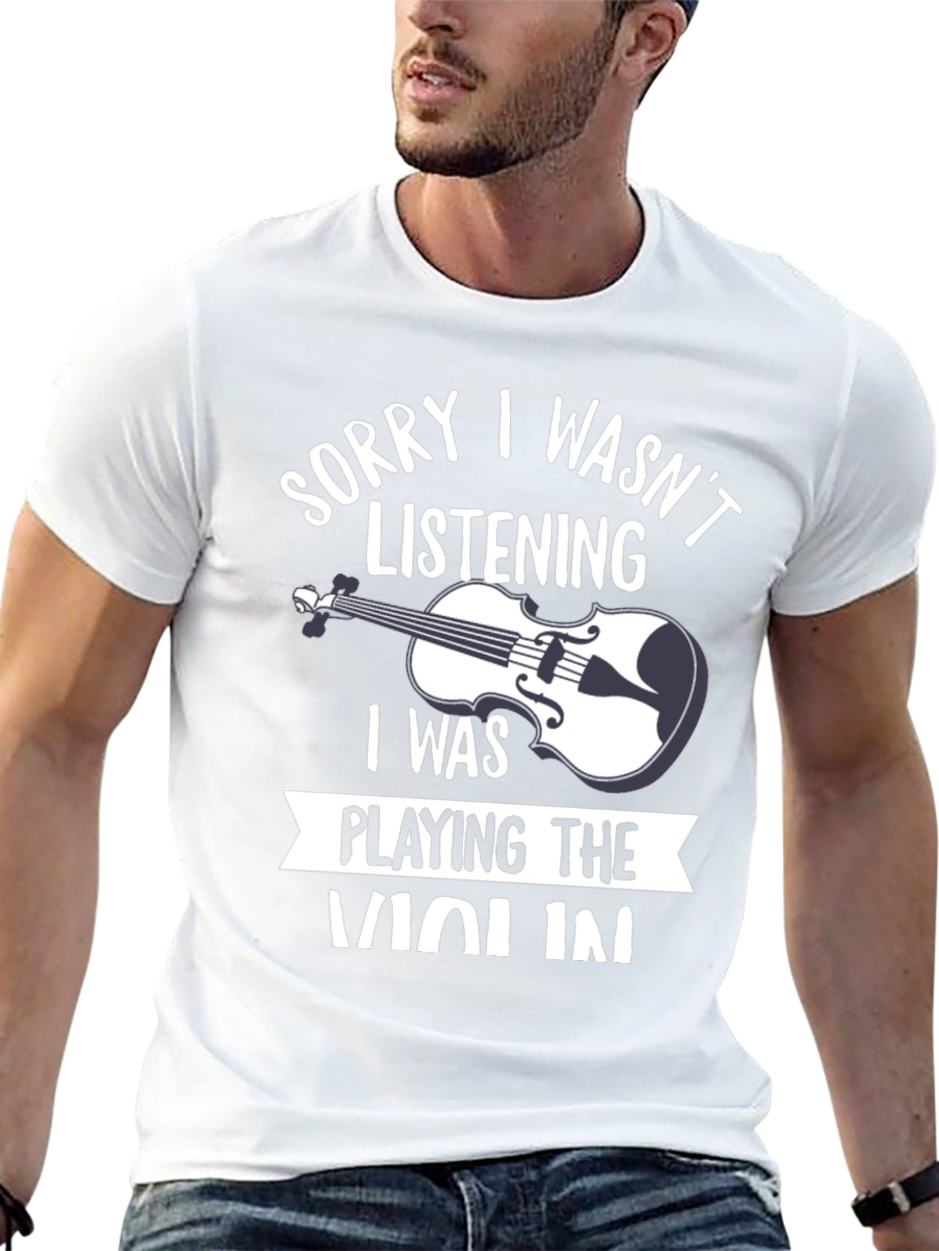 Black Violin Player T-Shirt - Sorry, Wasn't Listening! view 13