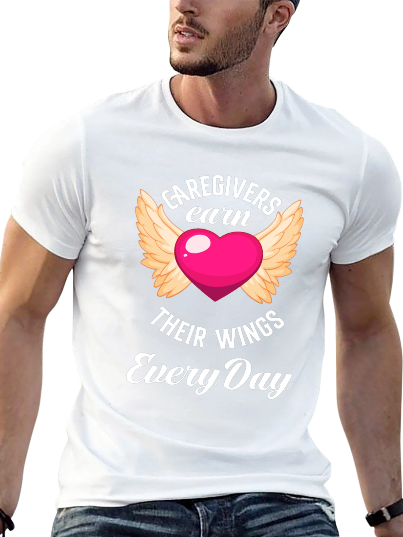 Black Caregivers Earn Their Wings T-Shirt view 13