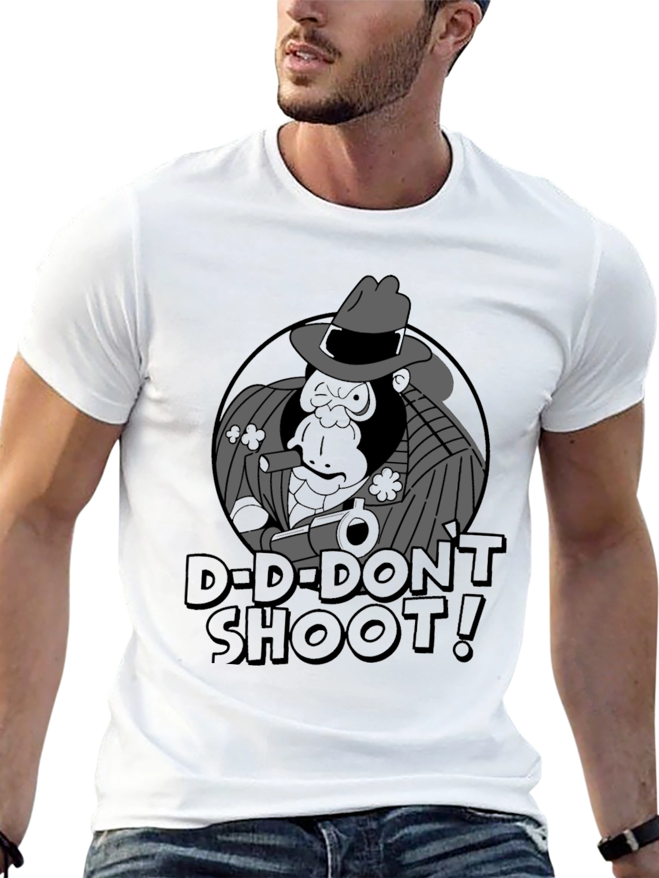 Black Dont Shoot Gorilla Graphic T-Shirt view 13