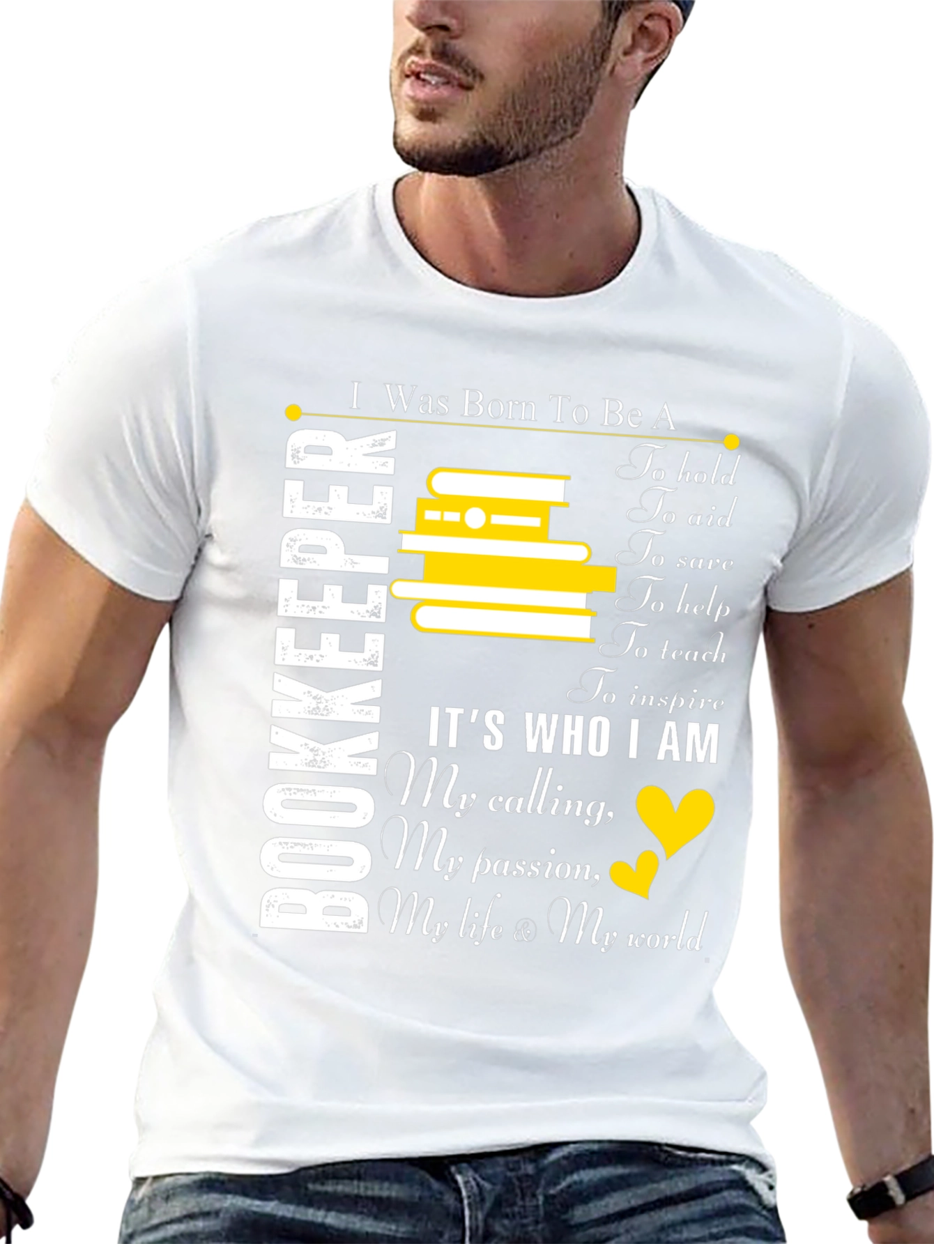 Black Bookkeeper Gift T-Shirt: Born To Be A Bookkeeper view 13