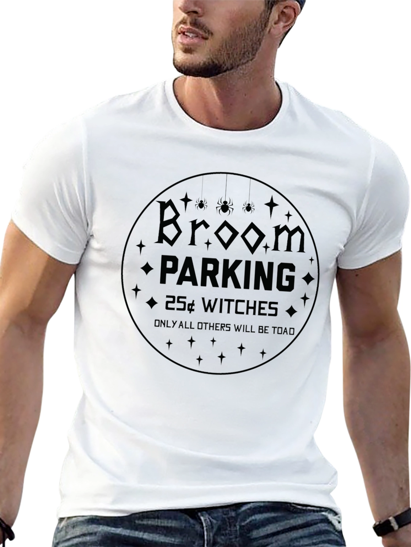 Broom Parking T-Shirt - Witches Only - 13