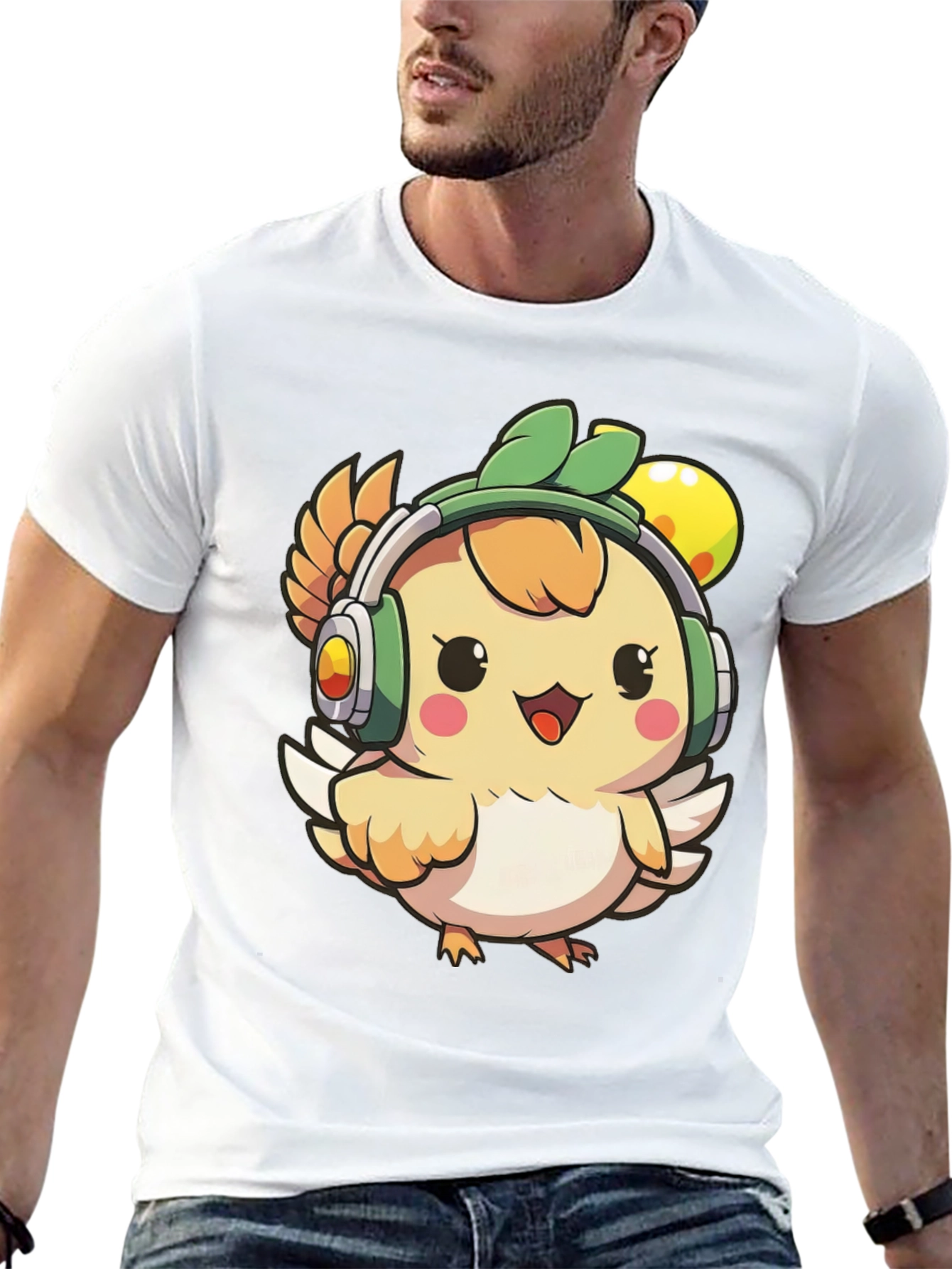 Black Cute Cartoon Chicken T-Shirt view 13