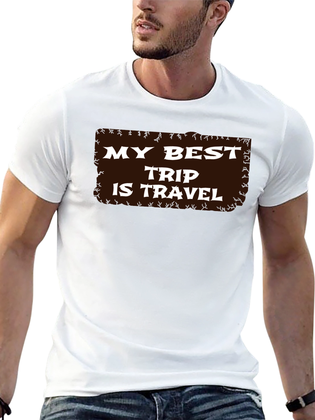 Black My Best Trip is Travel - Graphic T-Shirt view 13
