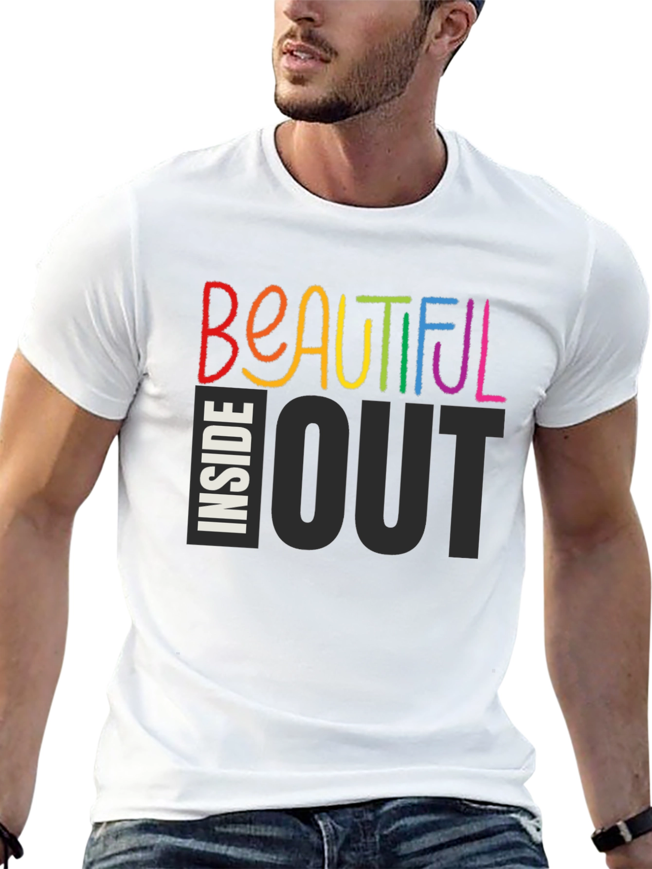 Black Beautiful Inside Out Graphic T-Shirt view 13