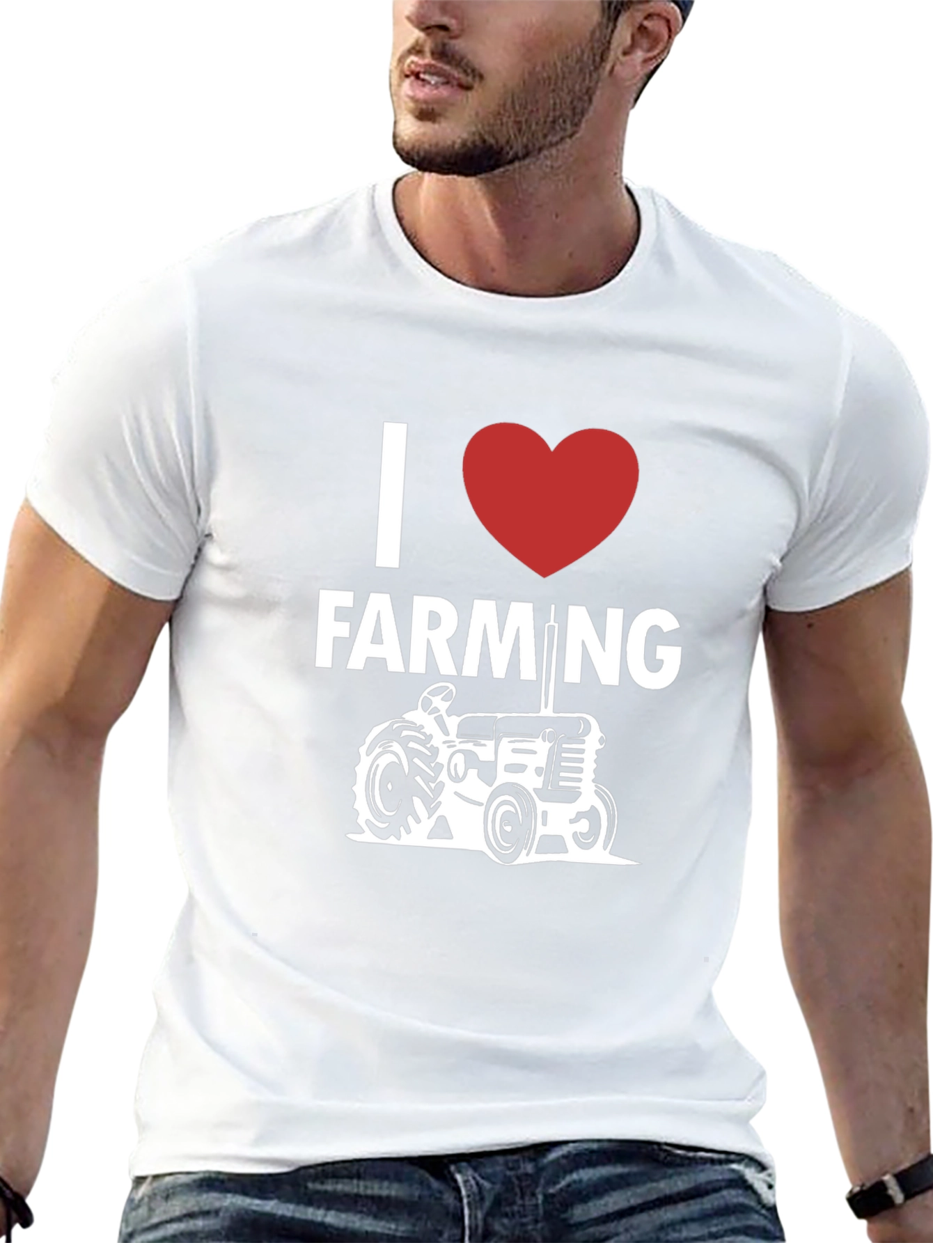 Black I Heart Farming Tractor Graphic T-Shirt view 13