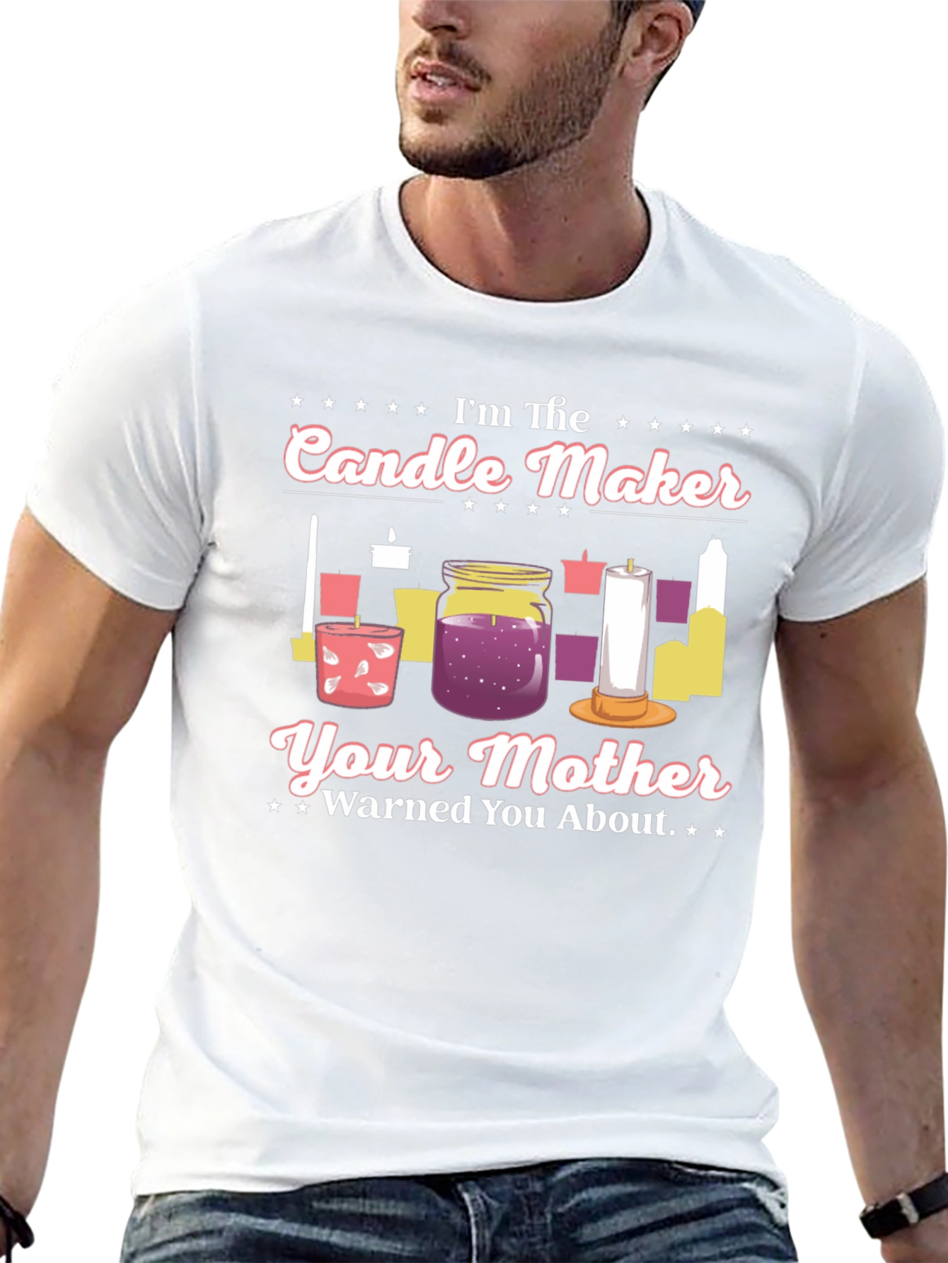 Black Candle Maker T-Shirt - Novelty Graphic Tee view 13