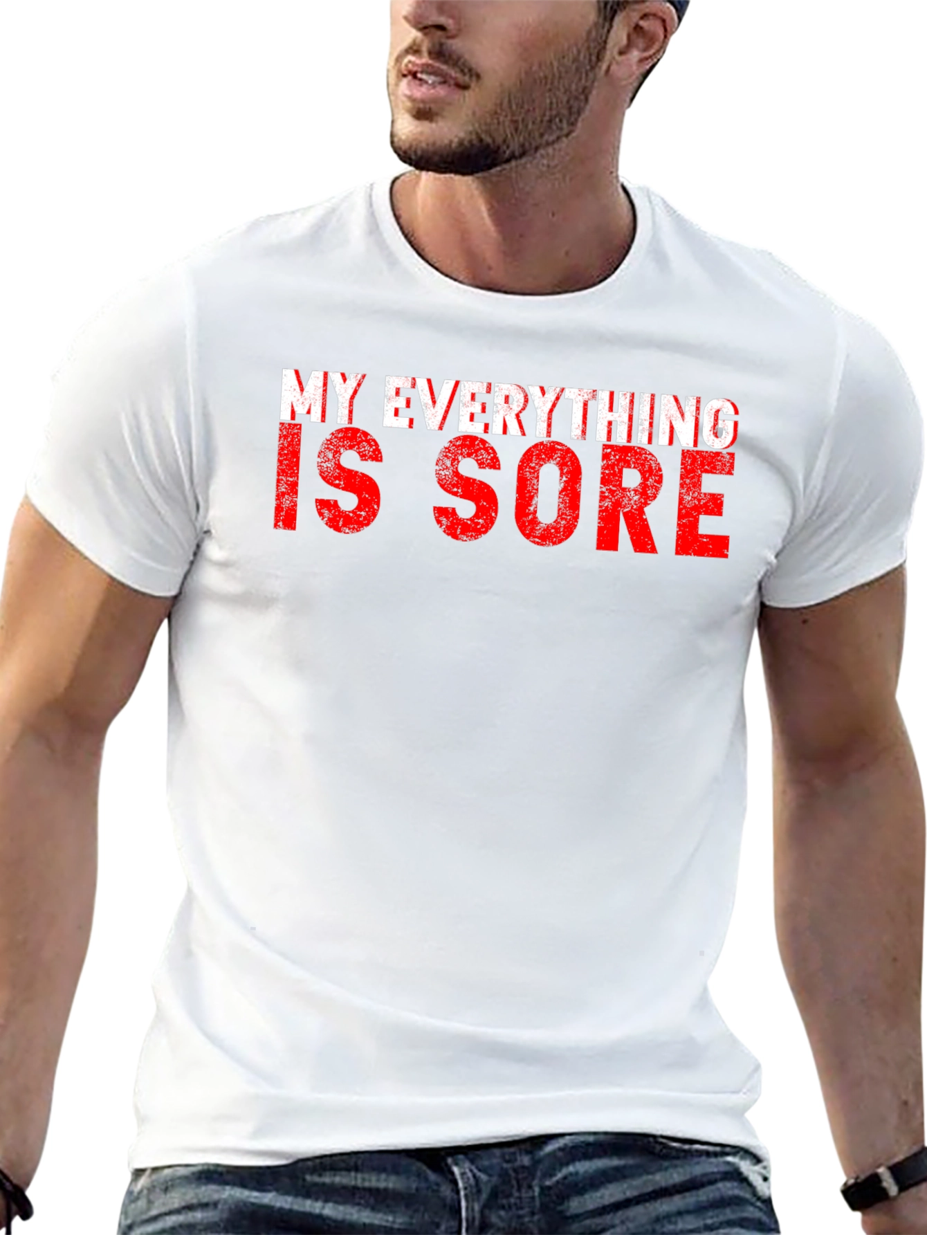 Black My Everything is Sore Black T-Shirt view 13