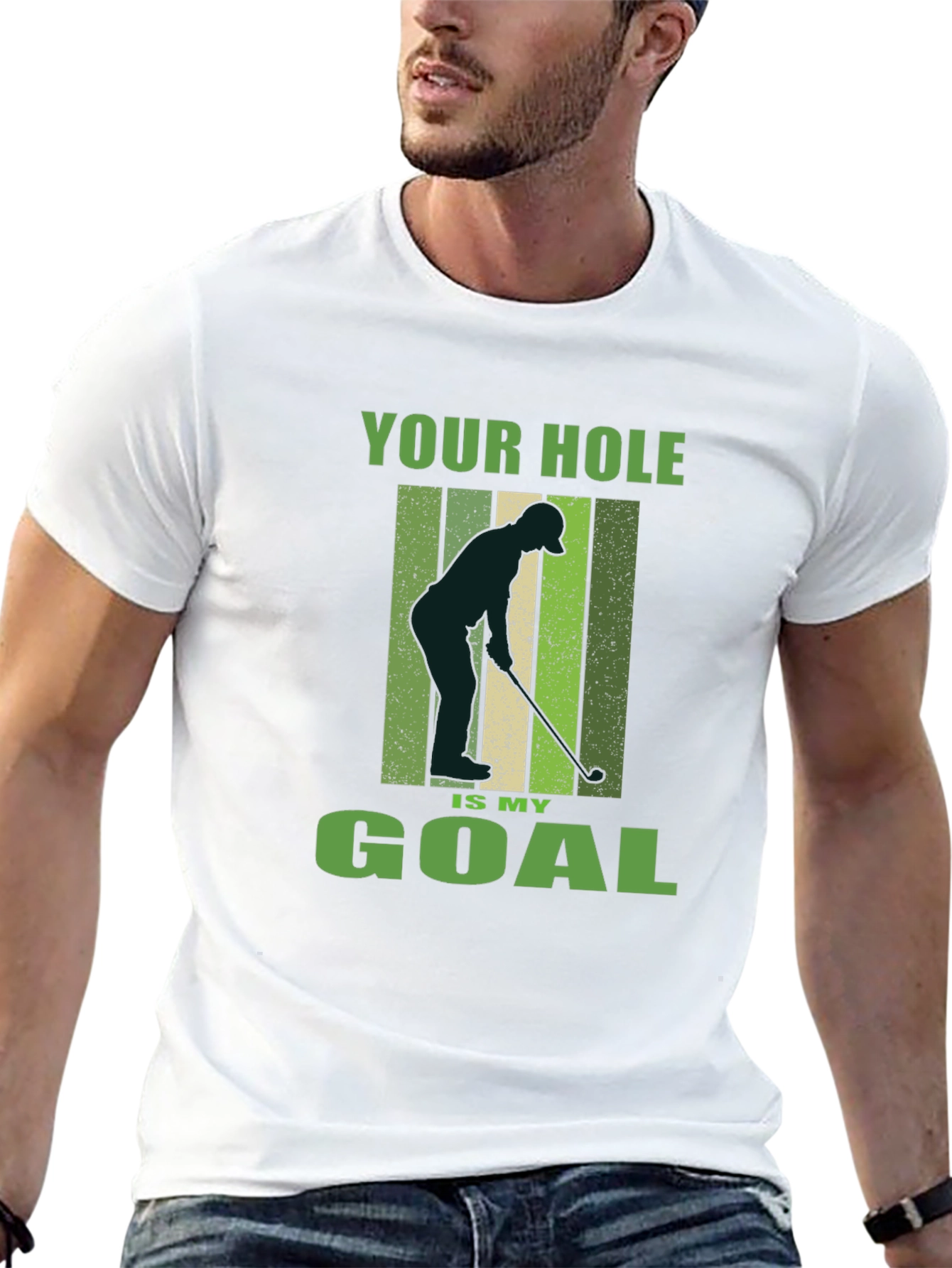 Black Your Hole is My Goal Golf T-Shirt view 13