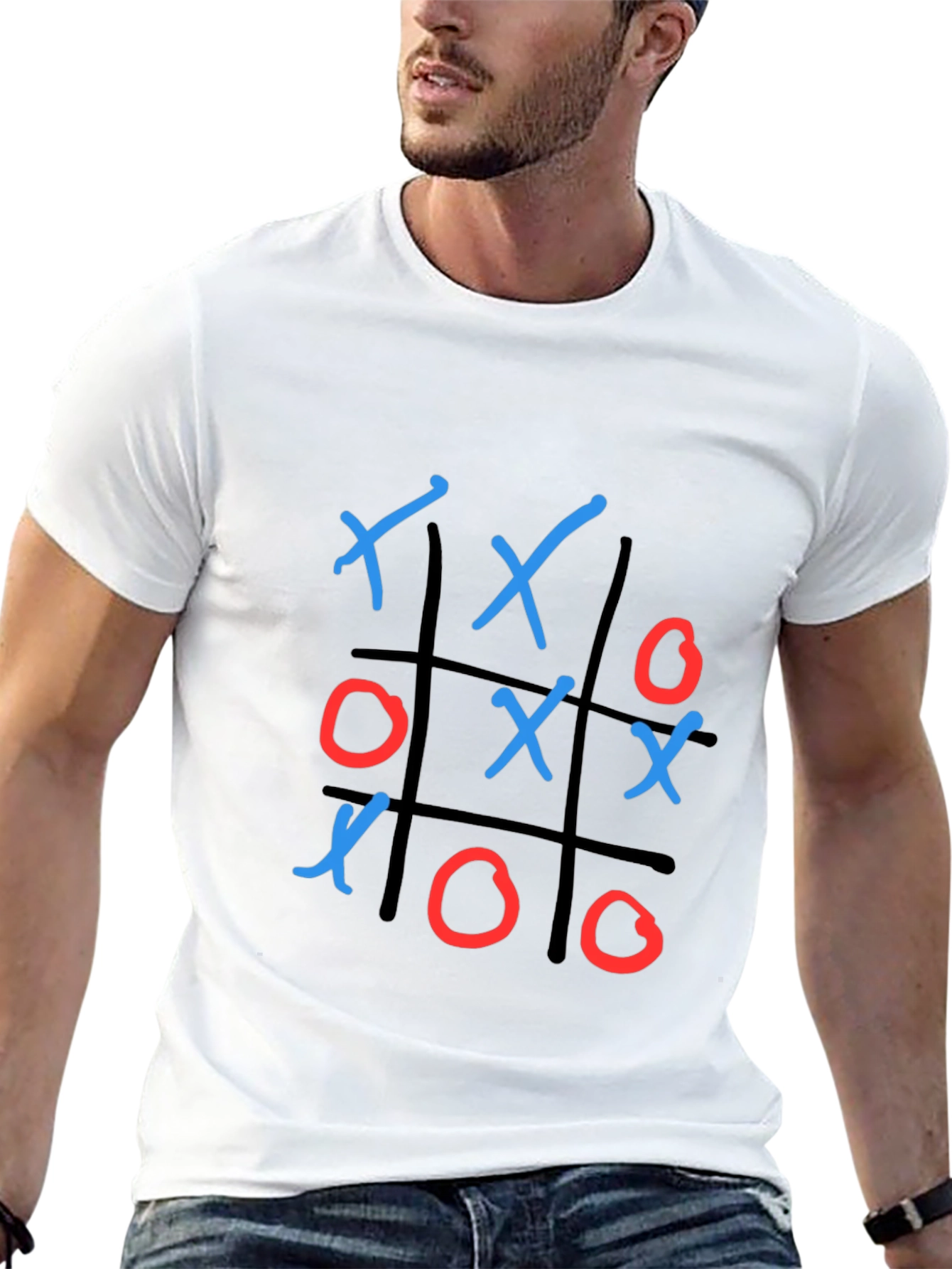 Black Tic Tac Toe T-Shirt view 13
