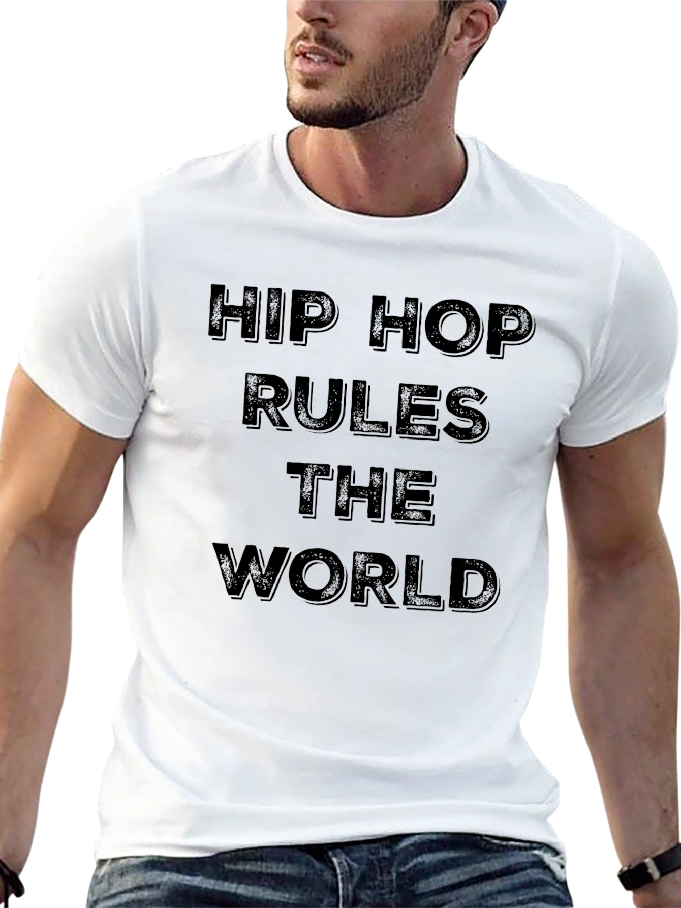 Black Hip Hop Rules the World Black T-Shirt view 13