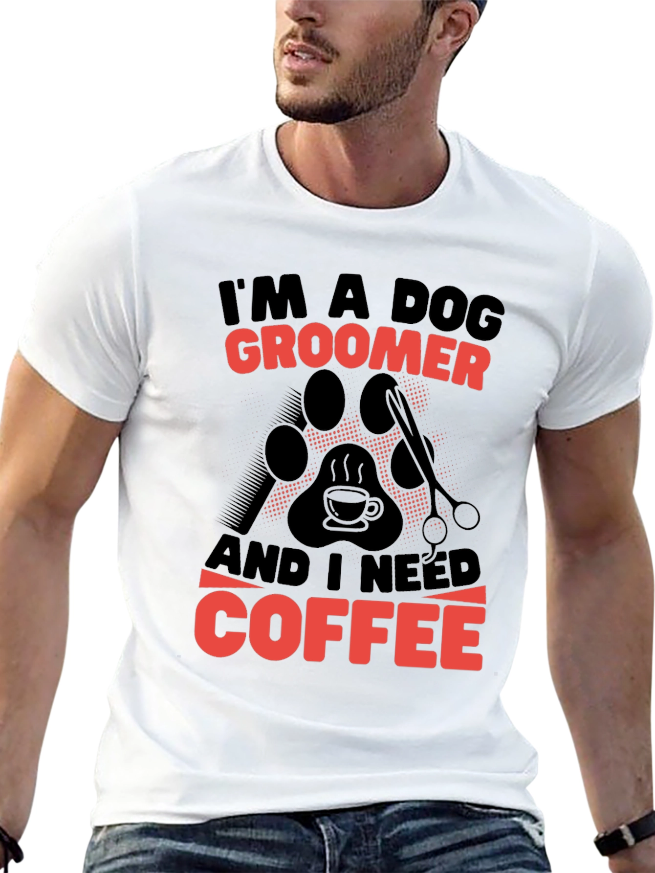 Black Dog Groomer Coffee T-Shirt view 13