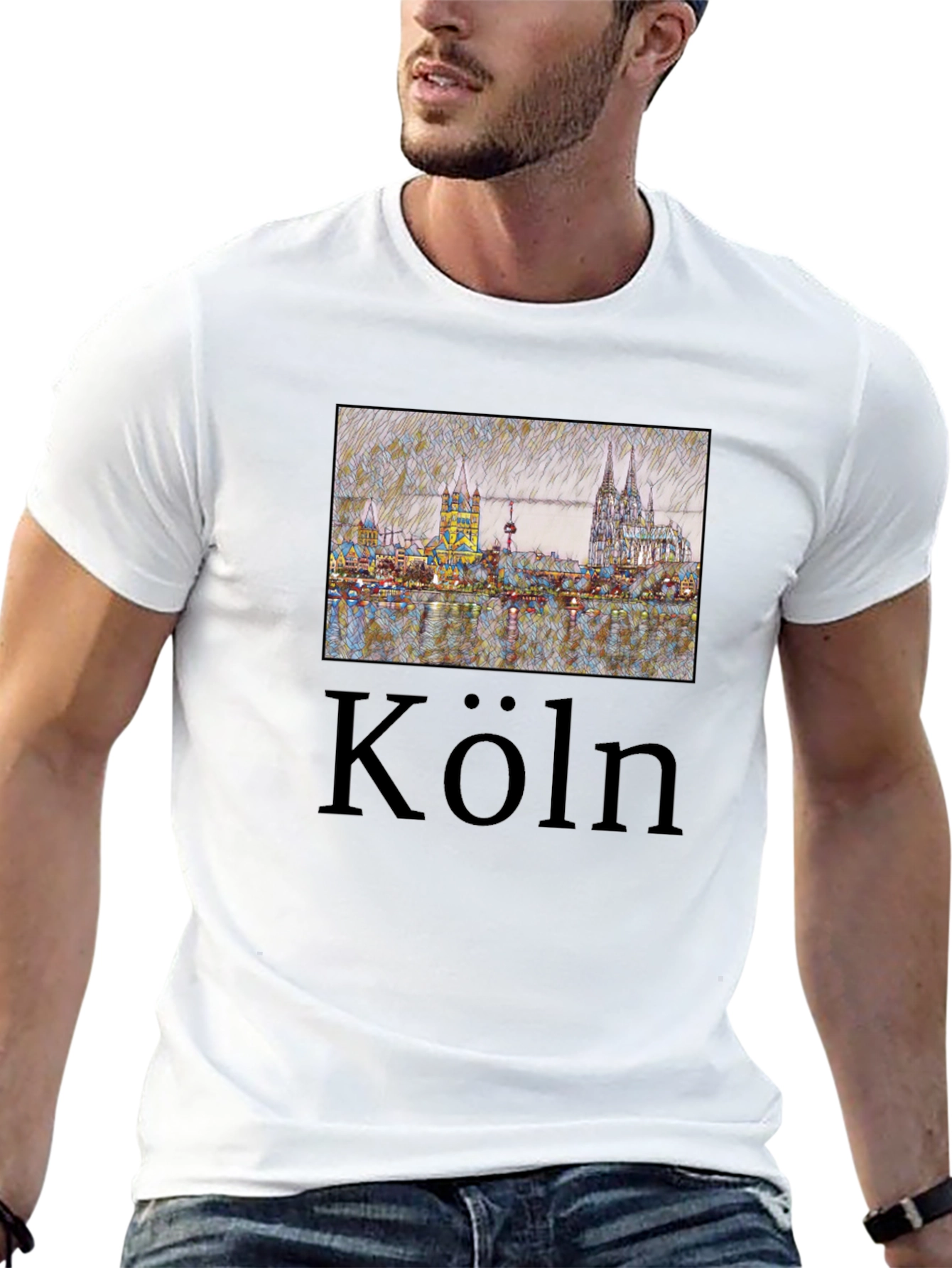 Cologne Skyline T-Shirt - Köln Germany Tee - 13