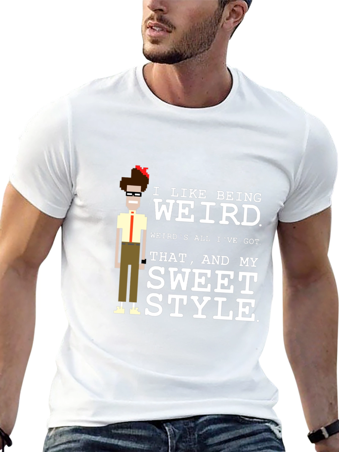 Black I Like Being Weird T-Shirt view 13