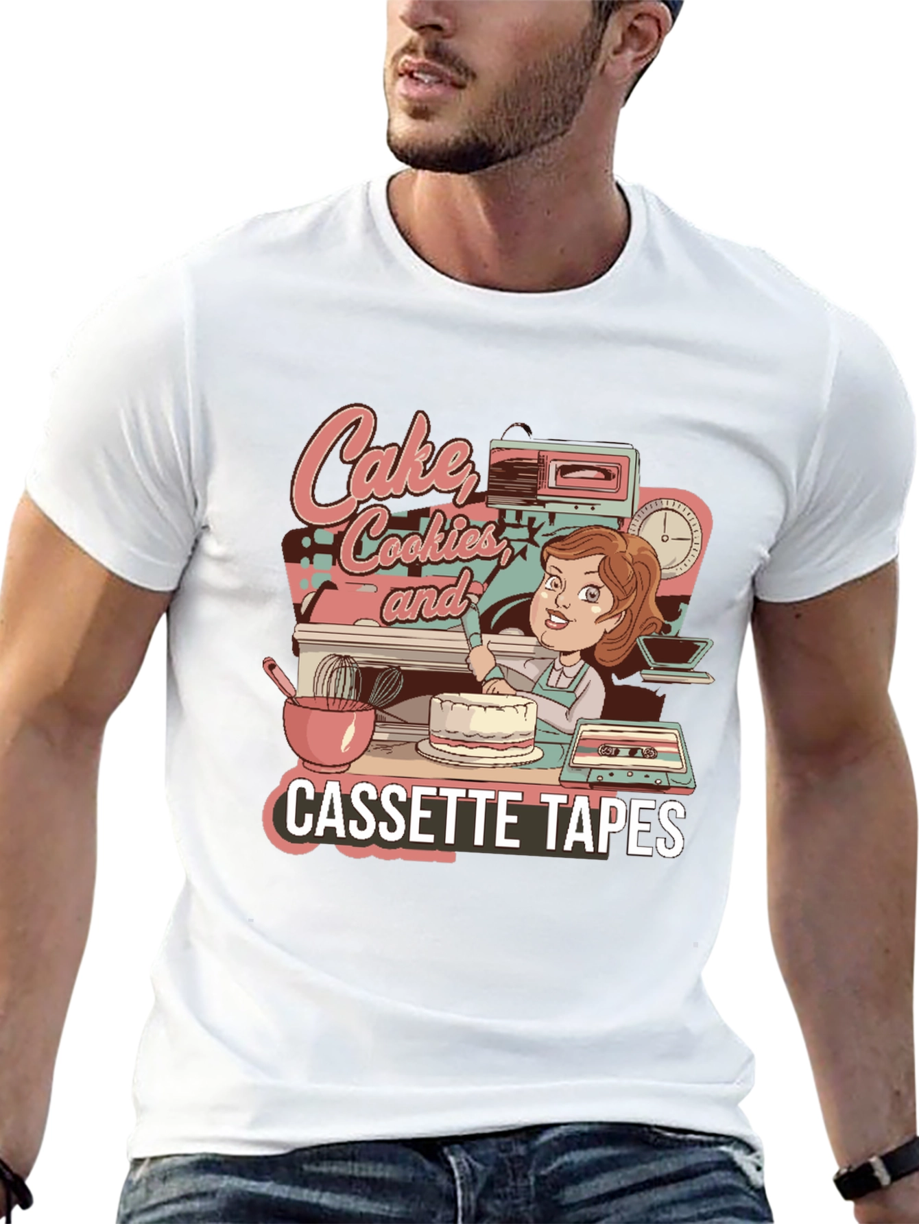 Black Cake, Cookies & Cassette Tapes Graphic Tee view 13