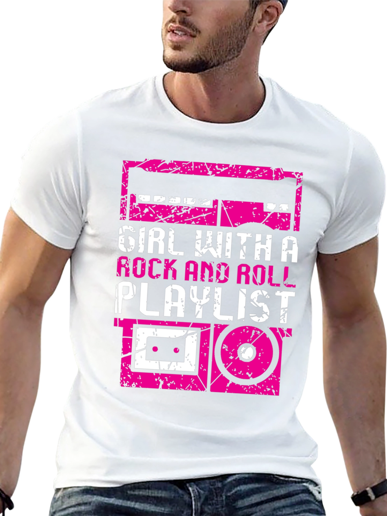 Black Rock and Roll Playlist T-Shirt view 13