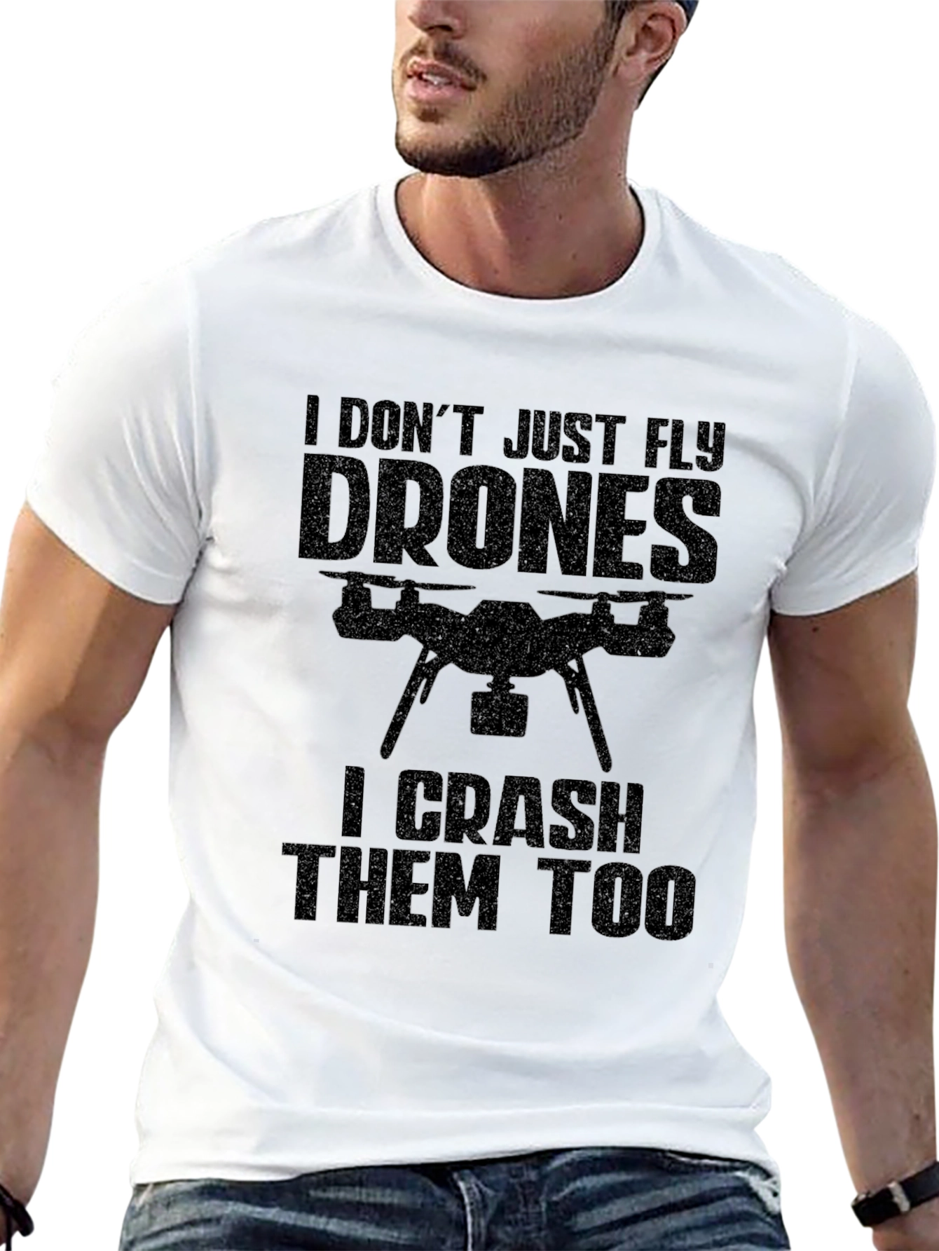 Drone Pilot Black T-Shirt - Fly Drones Crash Too - 13