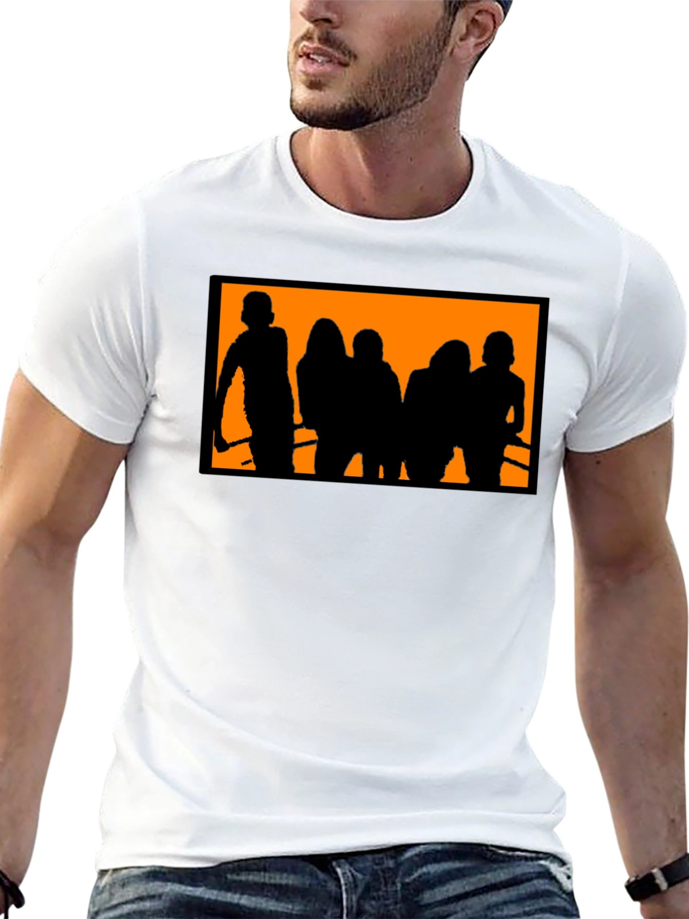 Black Silhouette Crew Graphic Tee - Black view 13