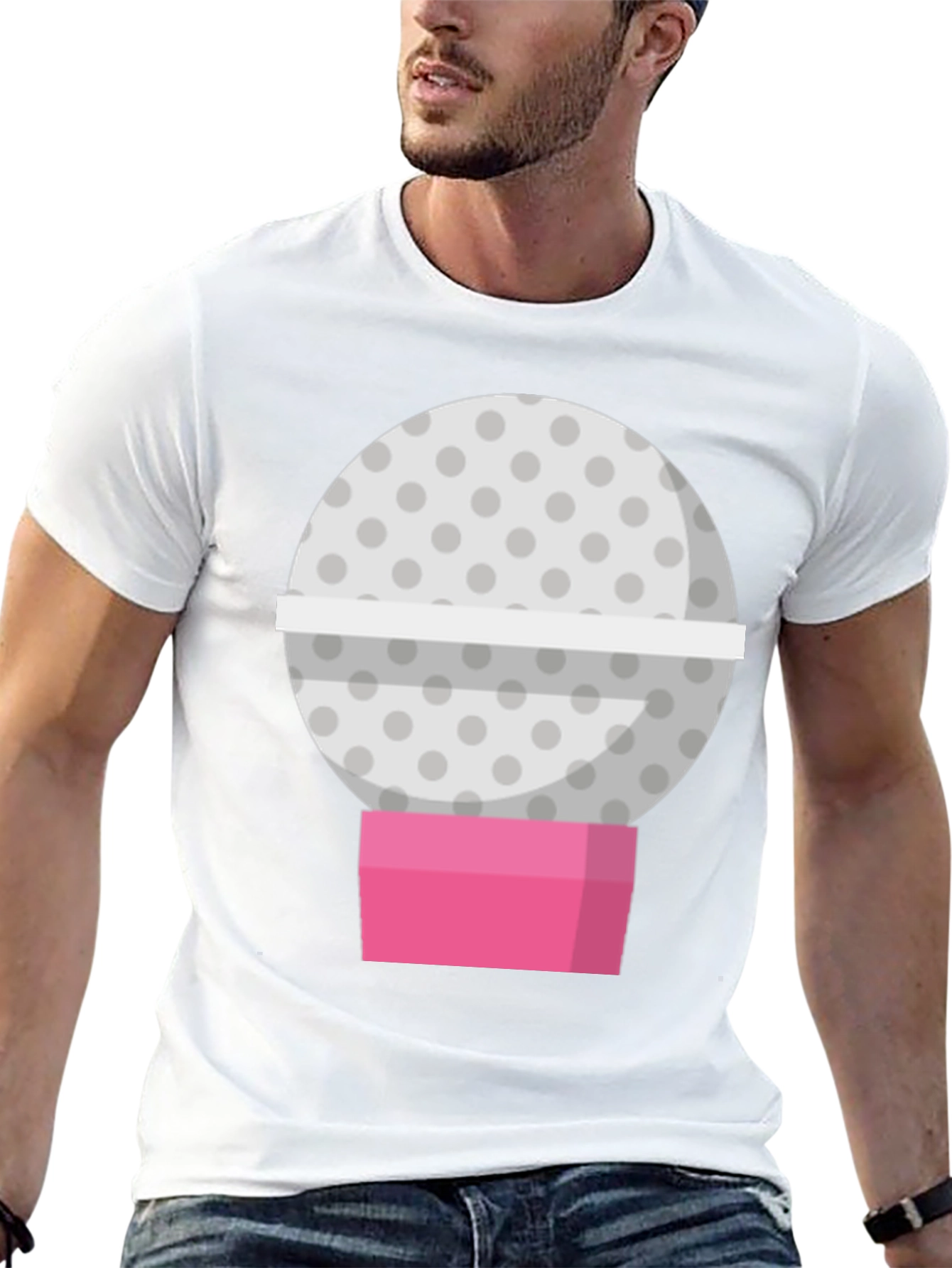 Black Golf Ball Candy Machine Graphic Tee view 13