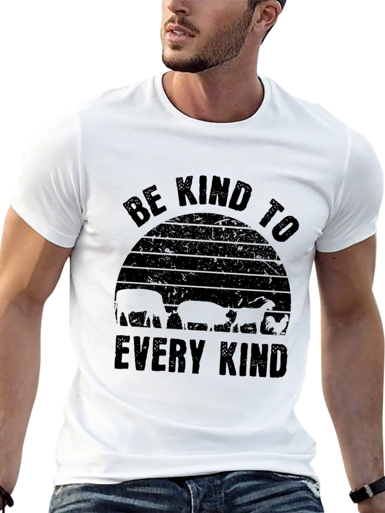 Black Be Kind to Every Kind T-Shirt - Black view 13