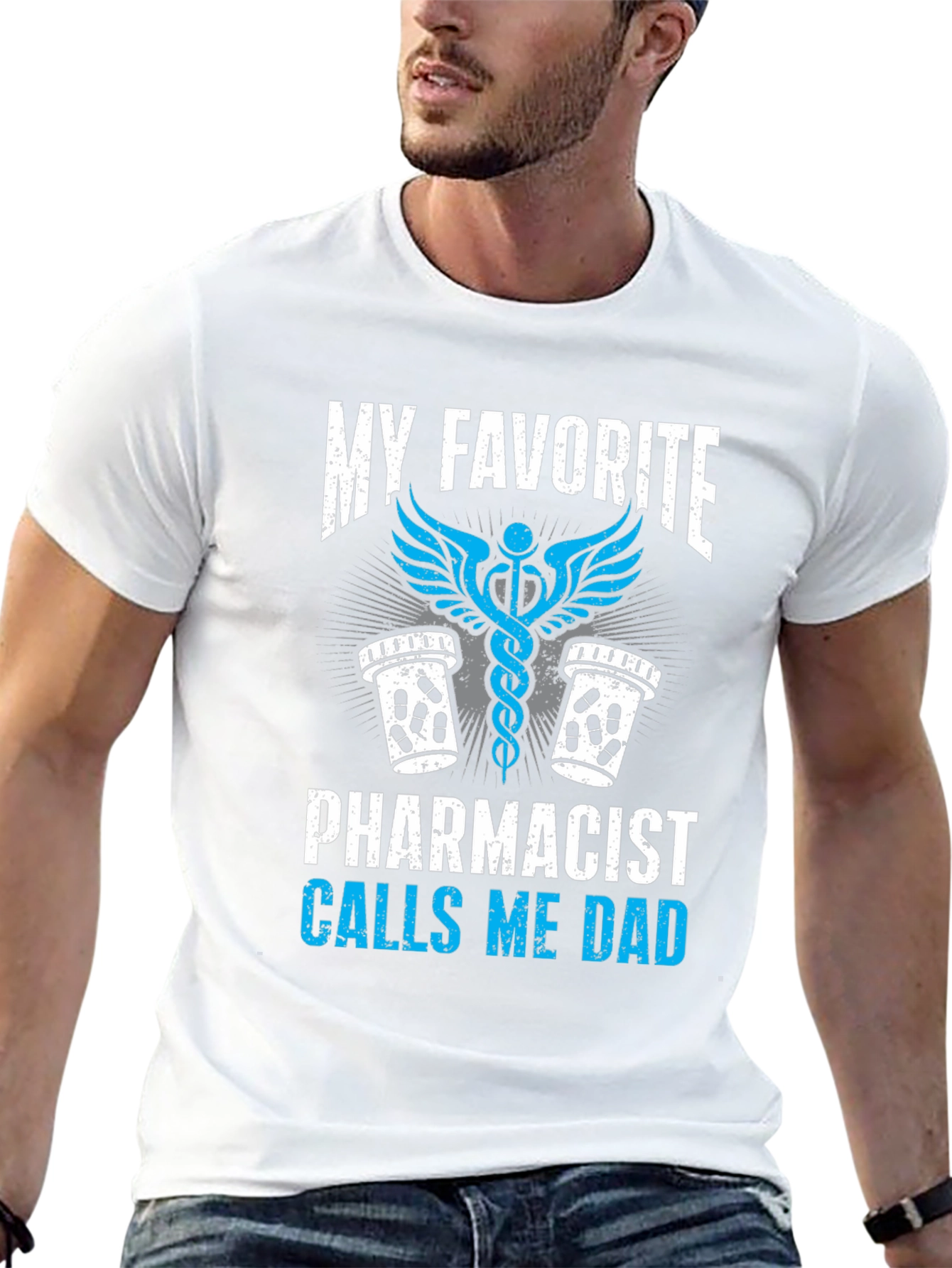 Black Pharmacist Dad T-Shirt: My Favorite Calls Me Dad view 13