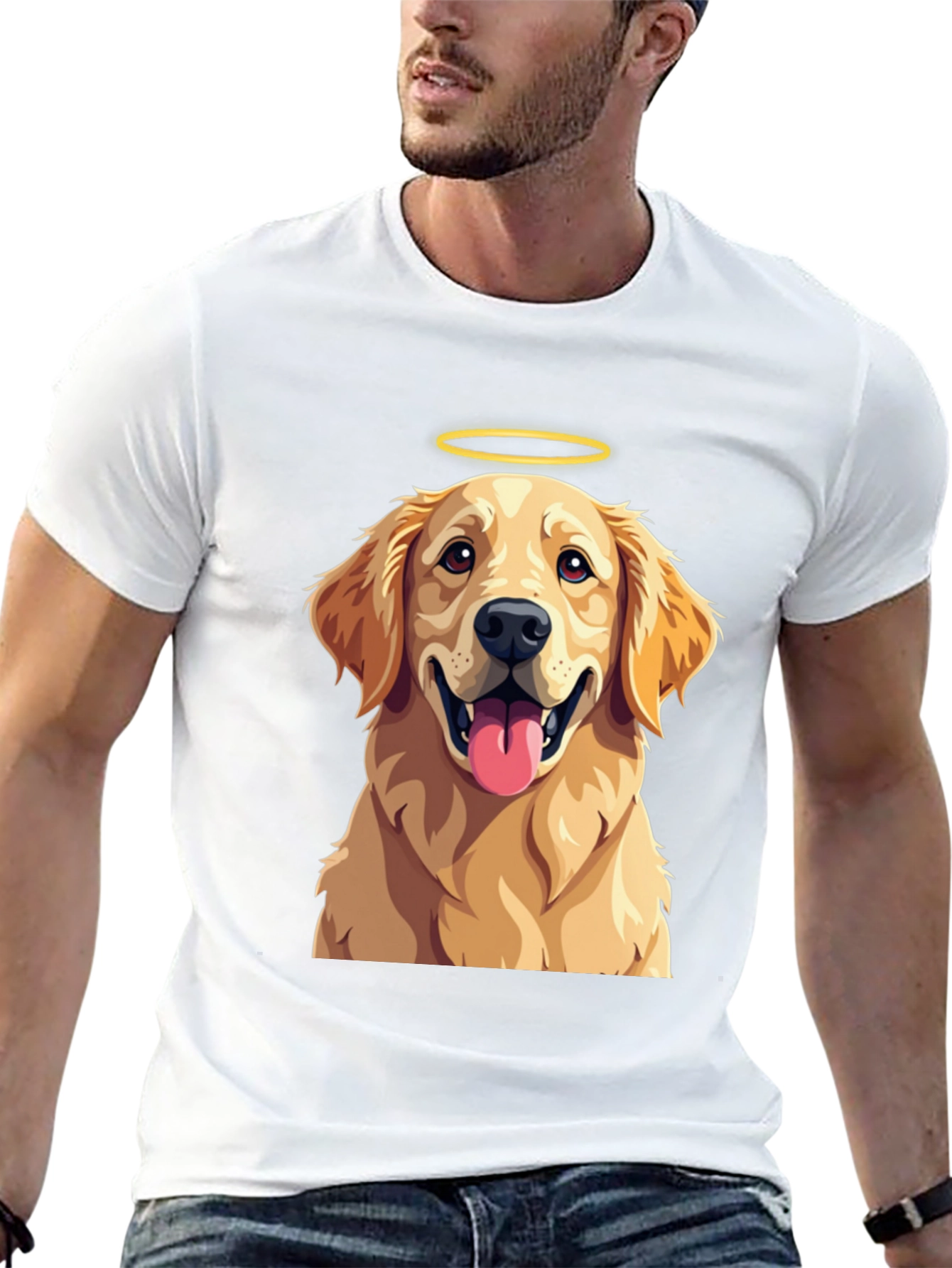 Angel Golden Retriever T-Shirt - Cute Dog Tee - 13