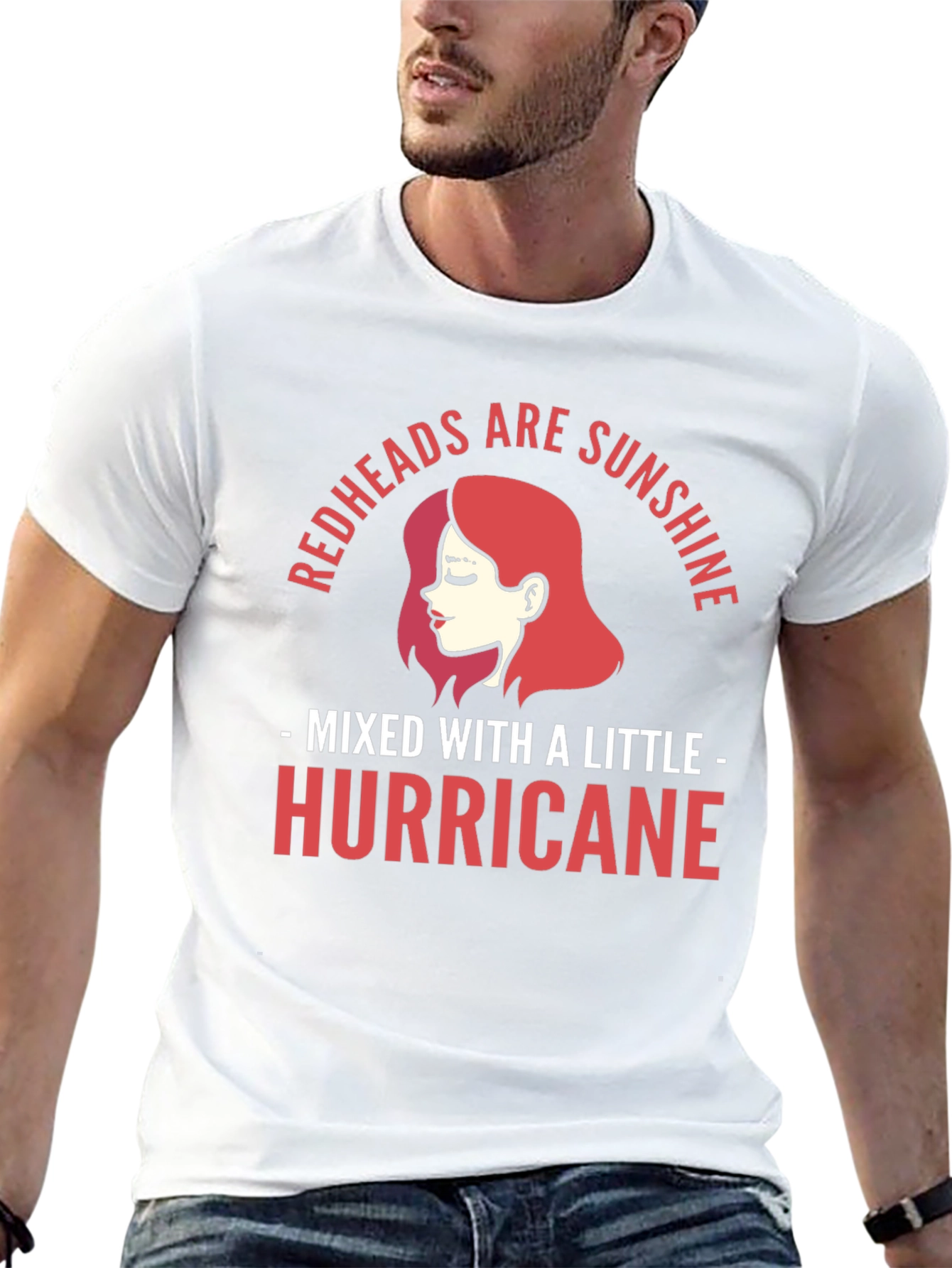 Black Redhead Sunshine Hurricane Graphic Tee view 13