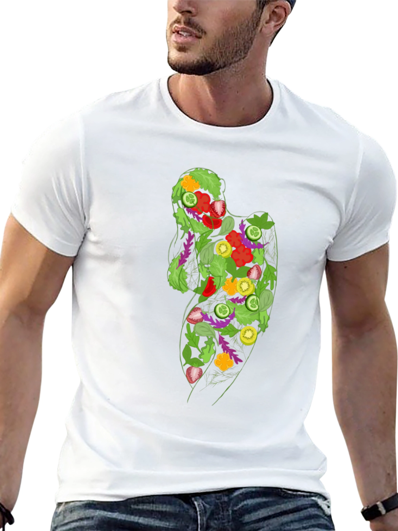 Salad Silhouette Graphic Tee - Eat Your Veggies! - 13