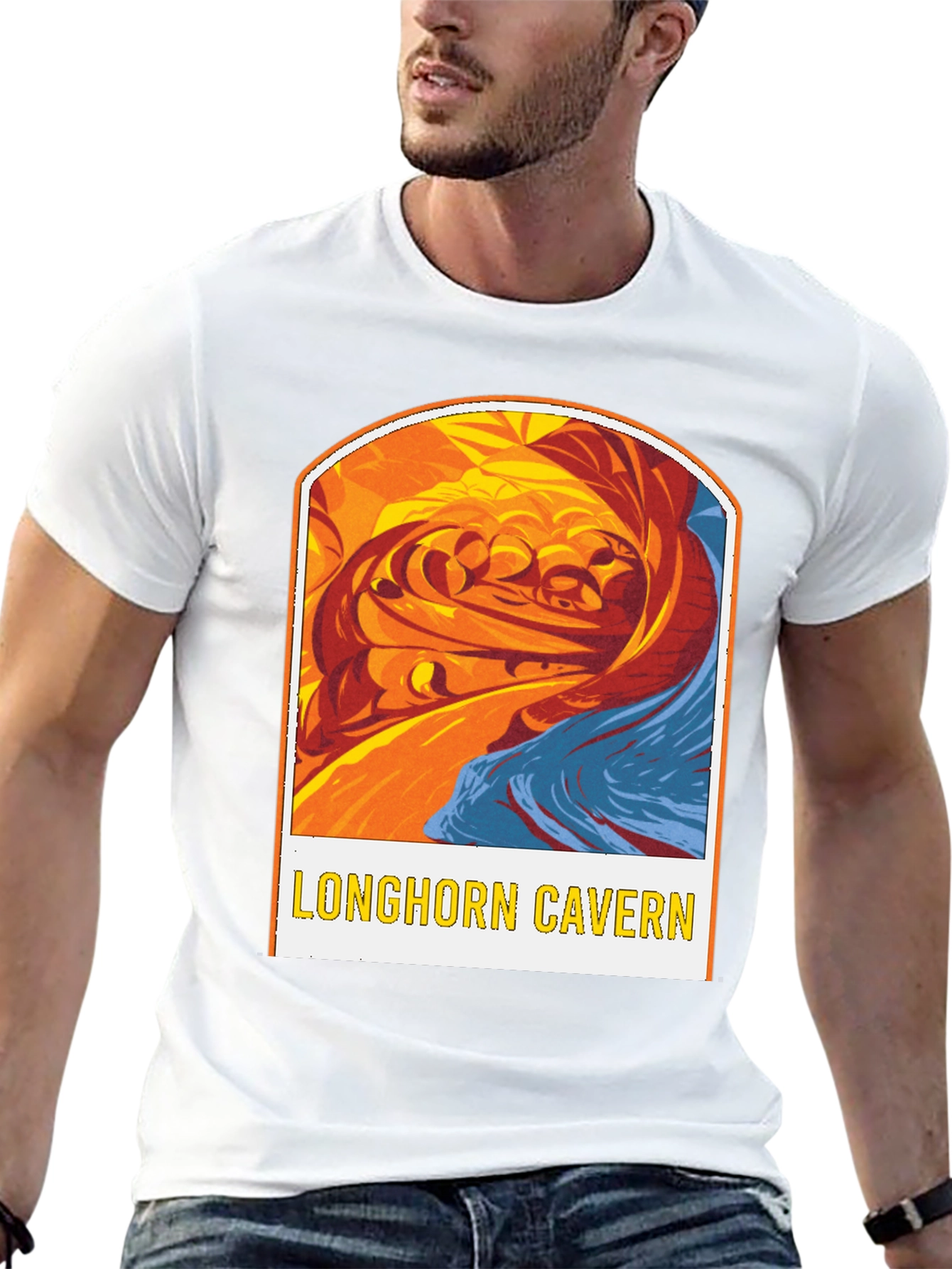 Black Longhorn Cavern Graphic Tee - Black Cotton Blend view 13