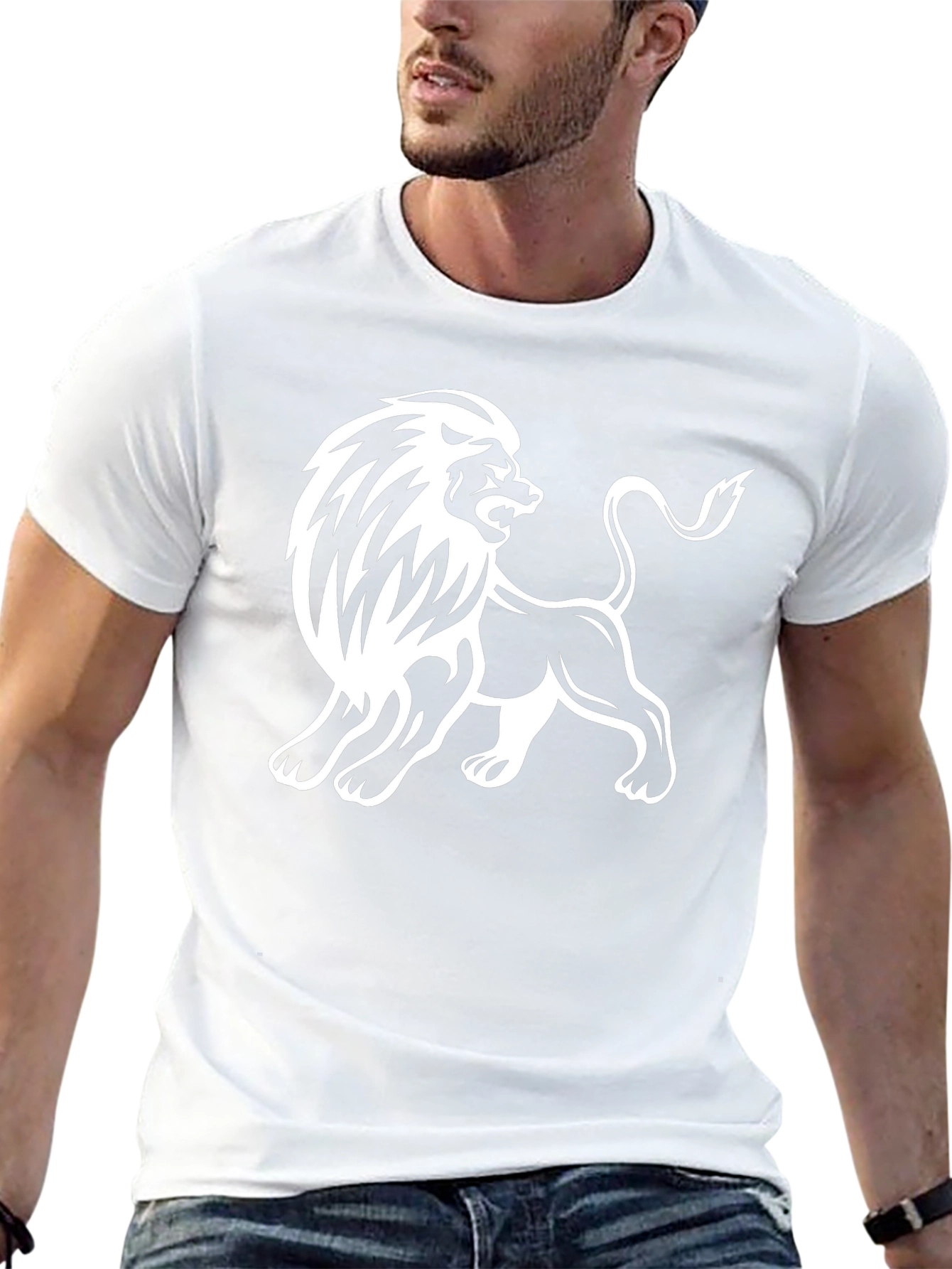 Black Lion Graphic Black T-Shirt - Men's view 13
