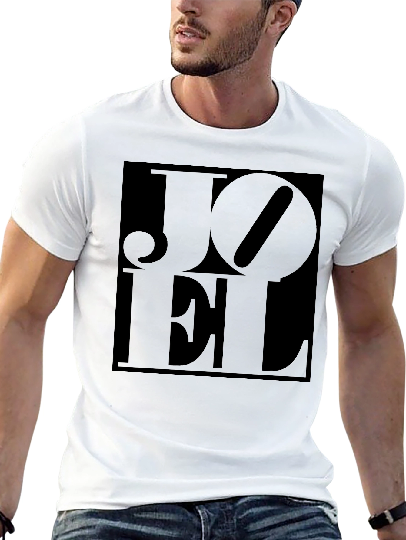 Black Joel Graphic Print Black T-Shirt view 13