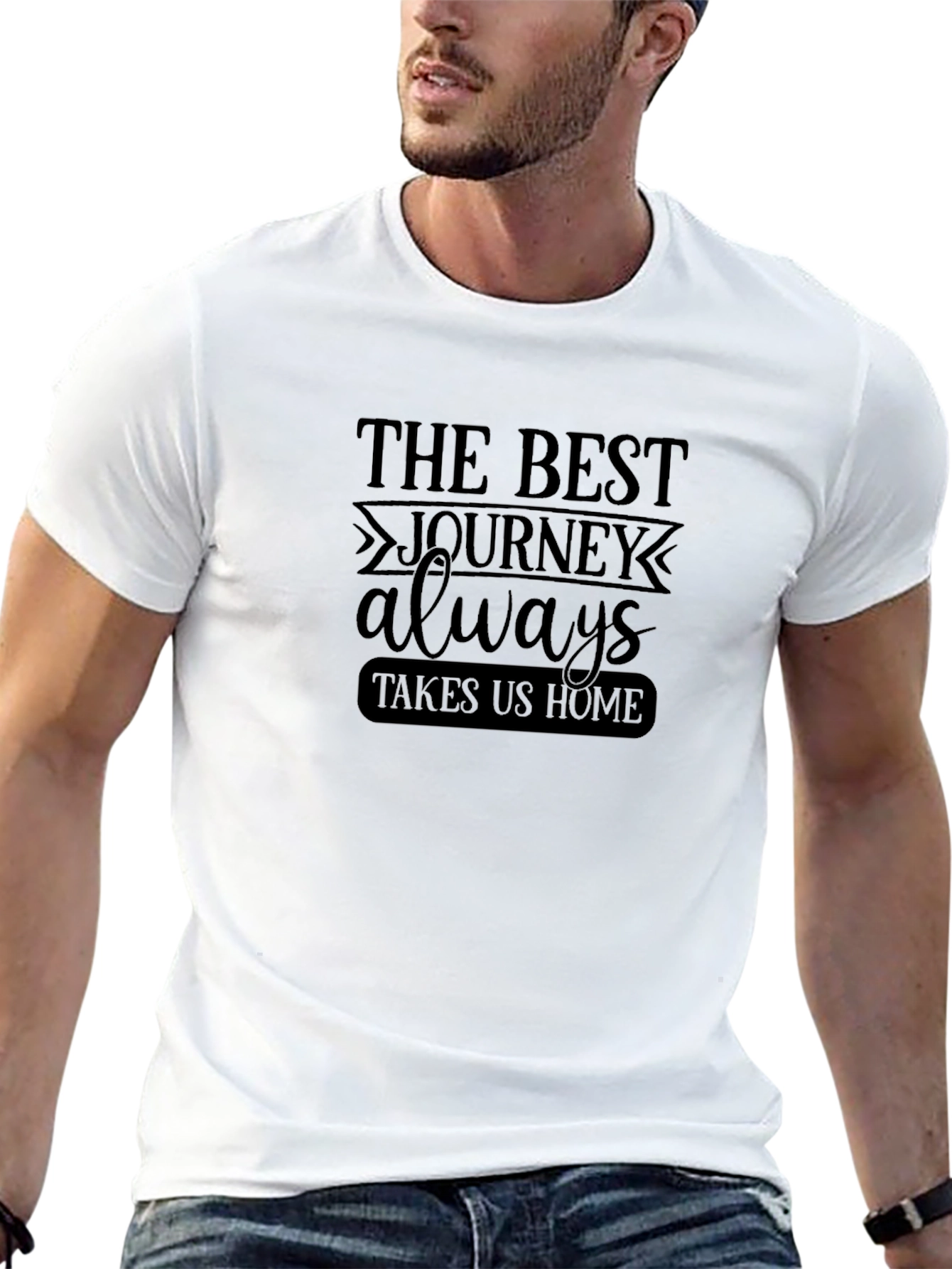 Black The Best Journey T-Shirt - Unisex Black Tee view 13