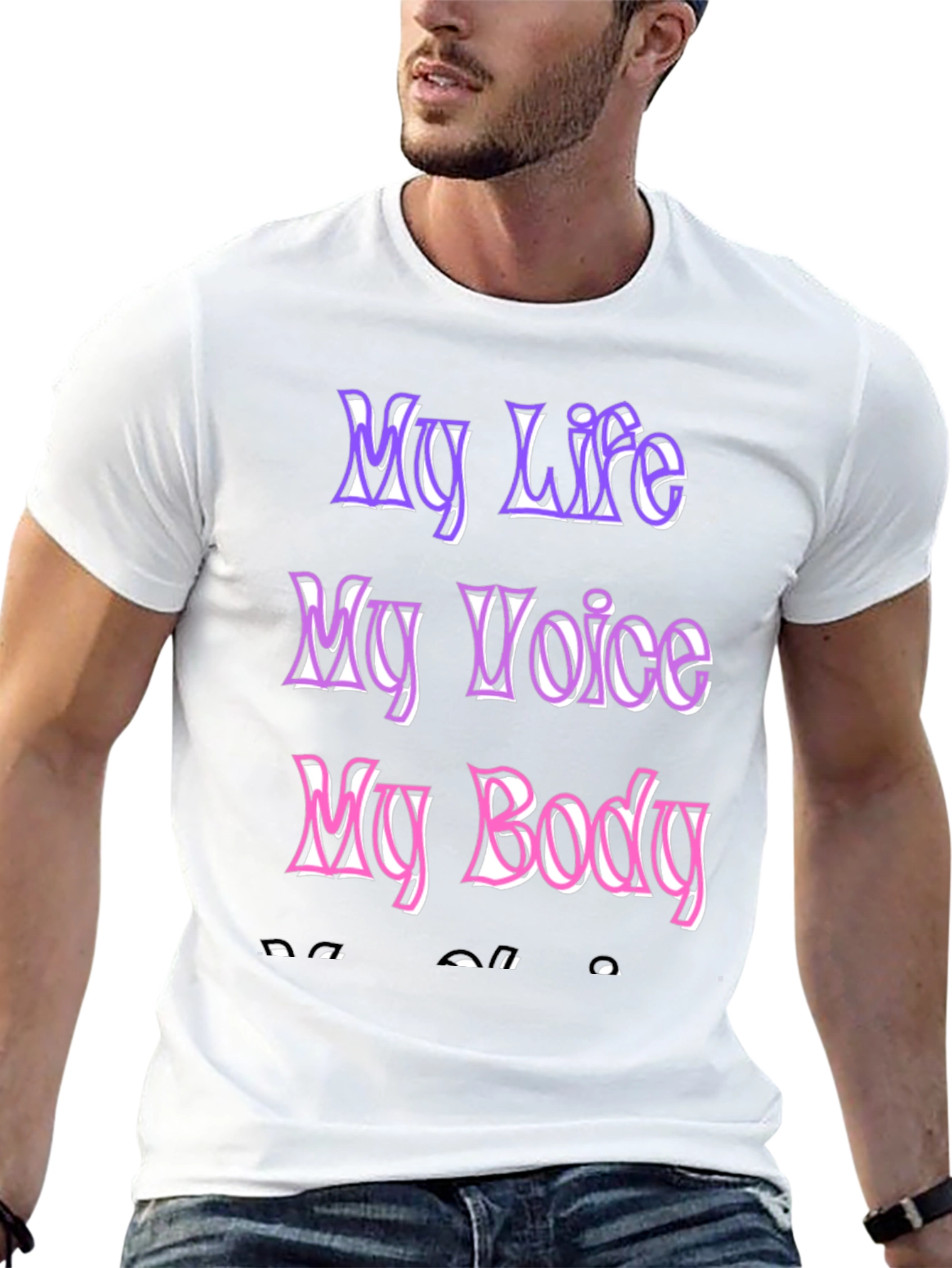 My Life My Voice My Body Black T-Shirt - 13