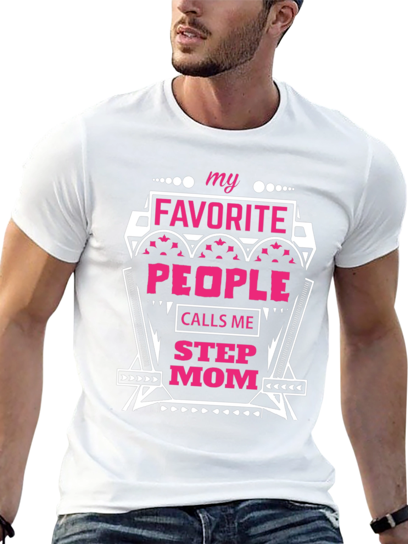 Black My Favorite People Call Me Step Mom T-Shirt view 13