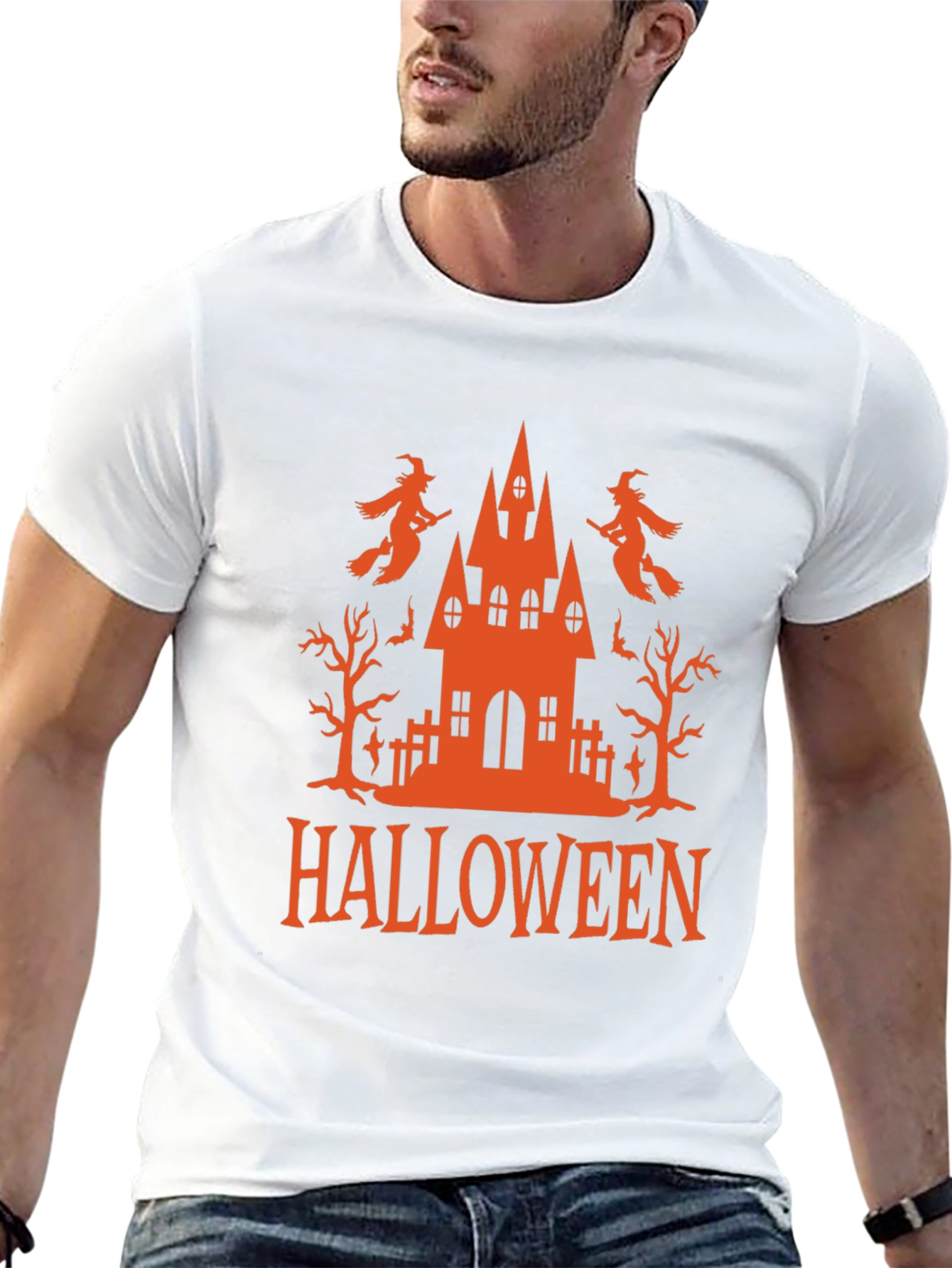 Black Halloween T-Shirt Witch Castle view 13