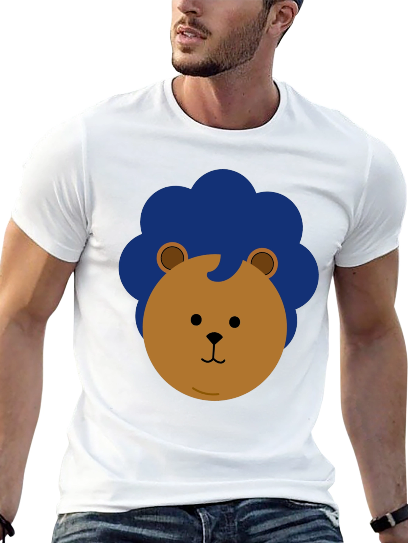 Black Lion Graphic Print Black Casual Tee view 13