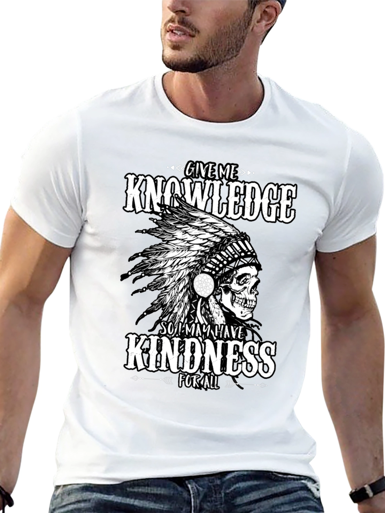 Black Knowledge & Kindness Graphic T-Shirt view 13