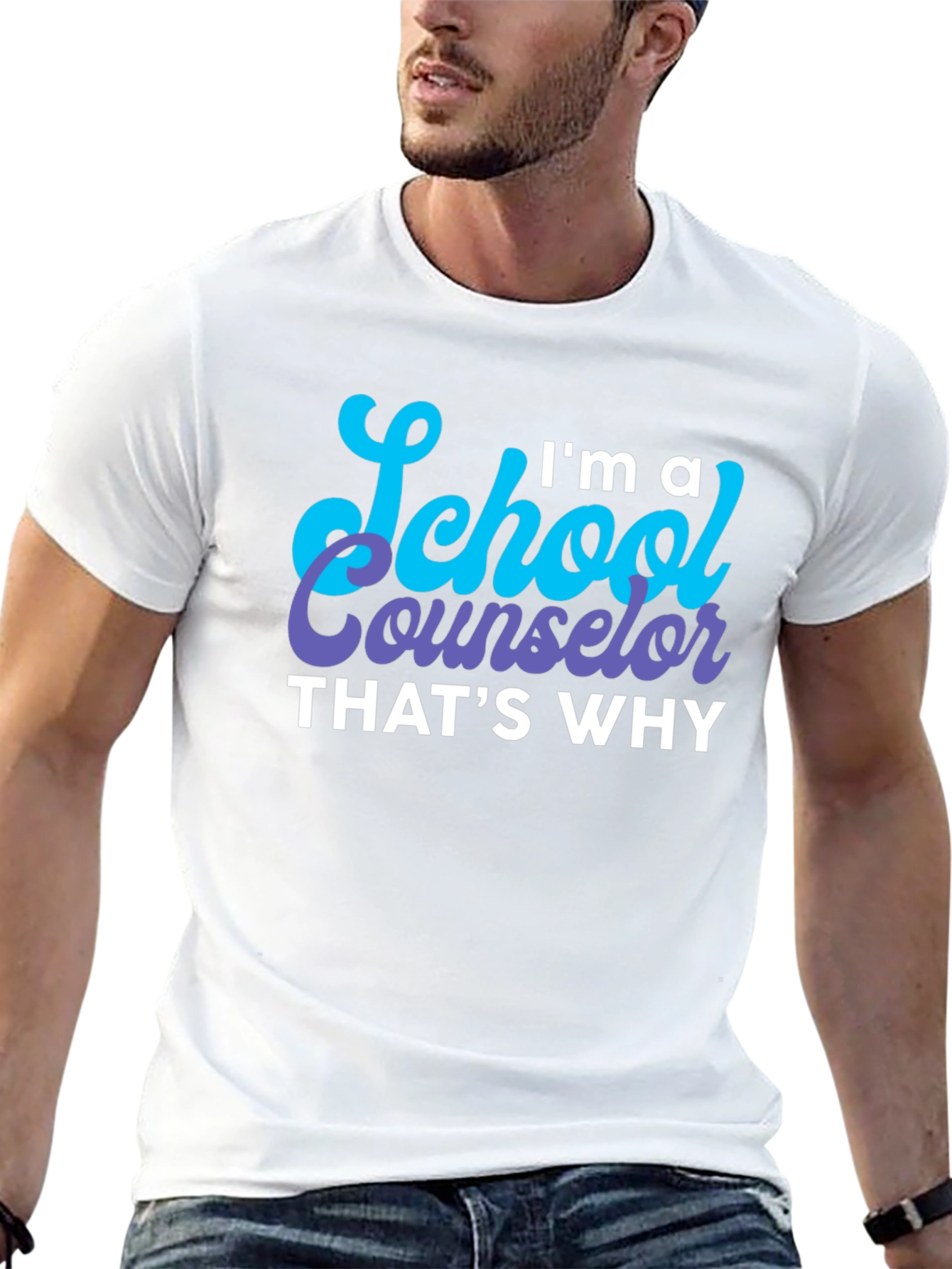 Black I'm a School Counselor T-Shirt Funny Counselor Tee view 13