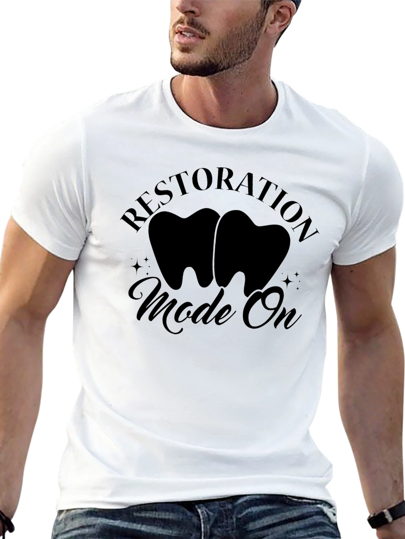Black Restoration Mode On T-Shirt - Dentist Gift view 13